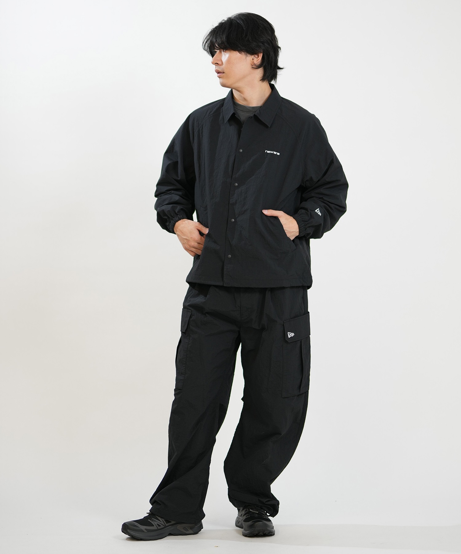 NEW ERA ニューエラ ジャケット メンズ 無地 ナイロン コーチ