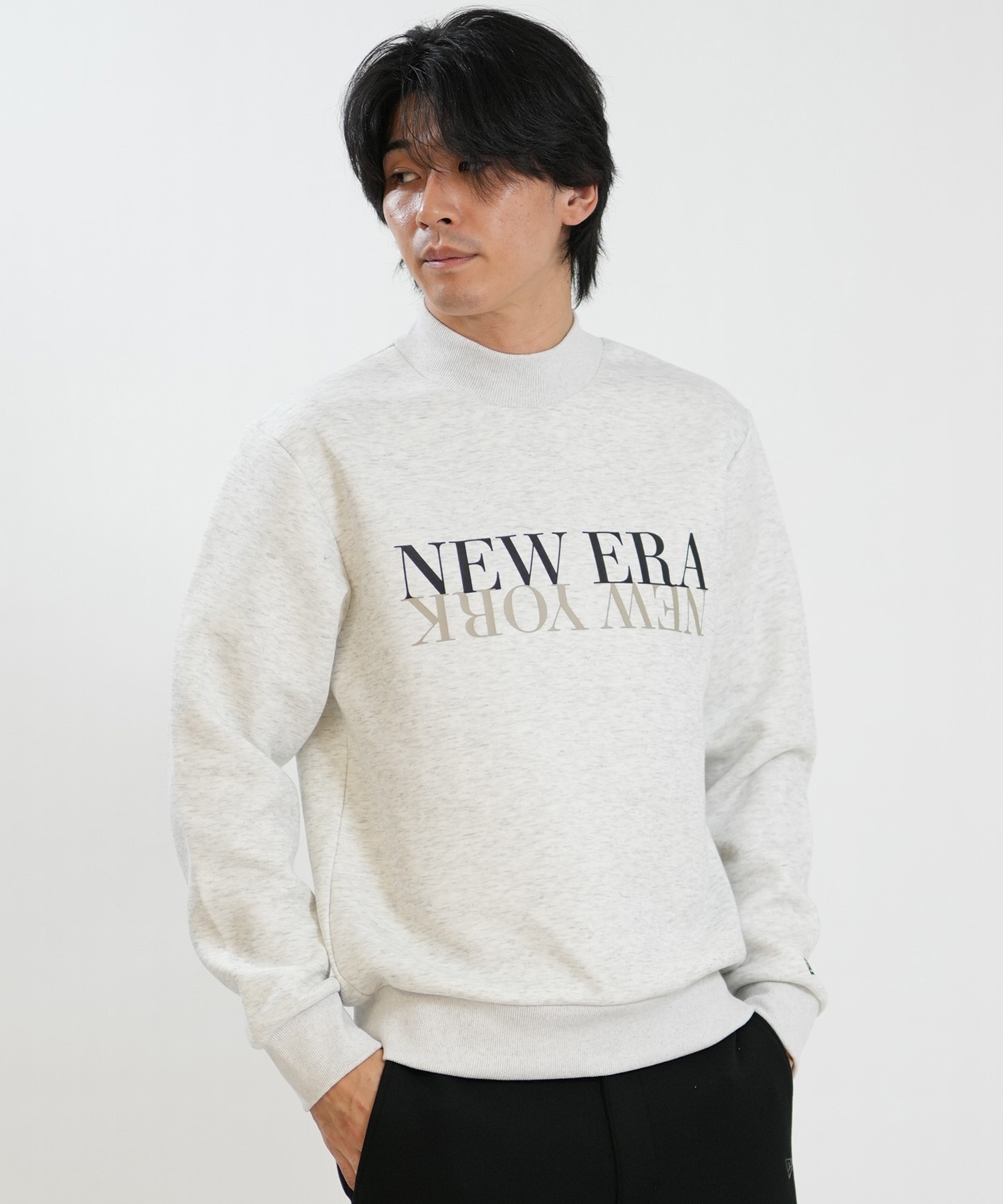  　スウェットトレーナー　ホワイト　7400M Mサイズ NEW ERA ニューエラ トレーナー スウェット メンズ モックネック GF