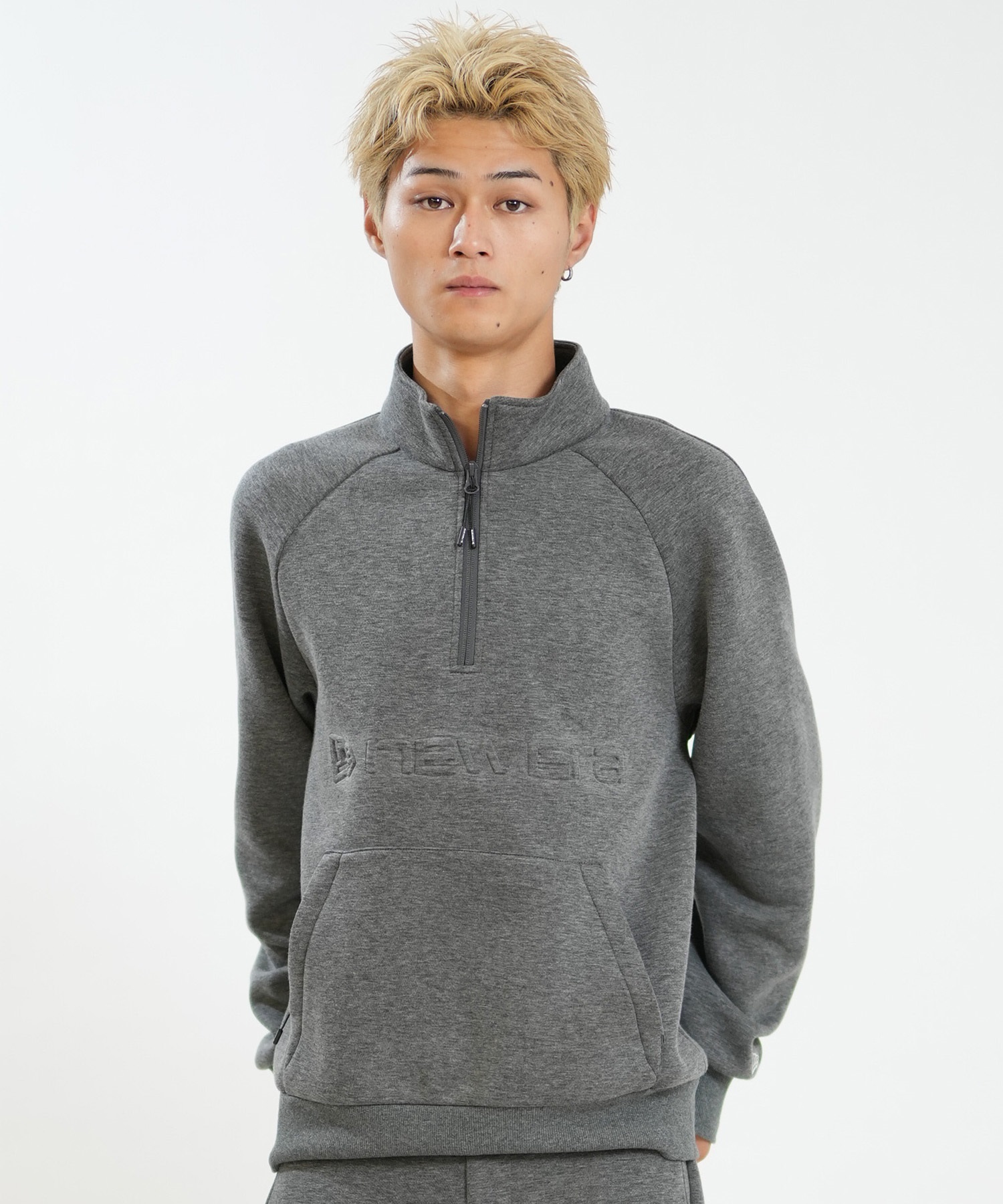 NEW ERA ニューエラ ハーフジップ パーカー メンズ ハーフジップ GF