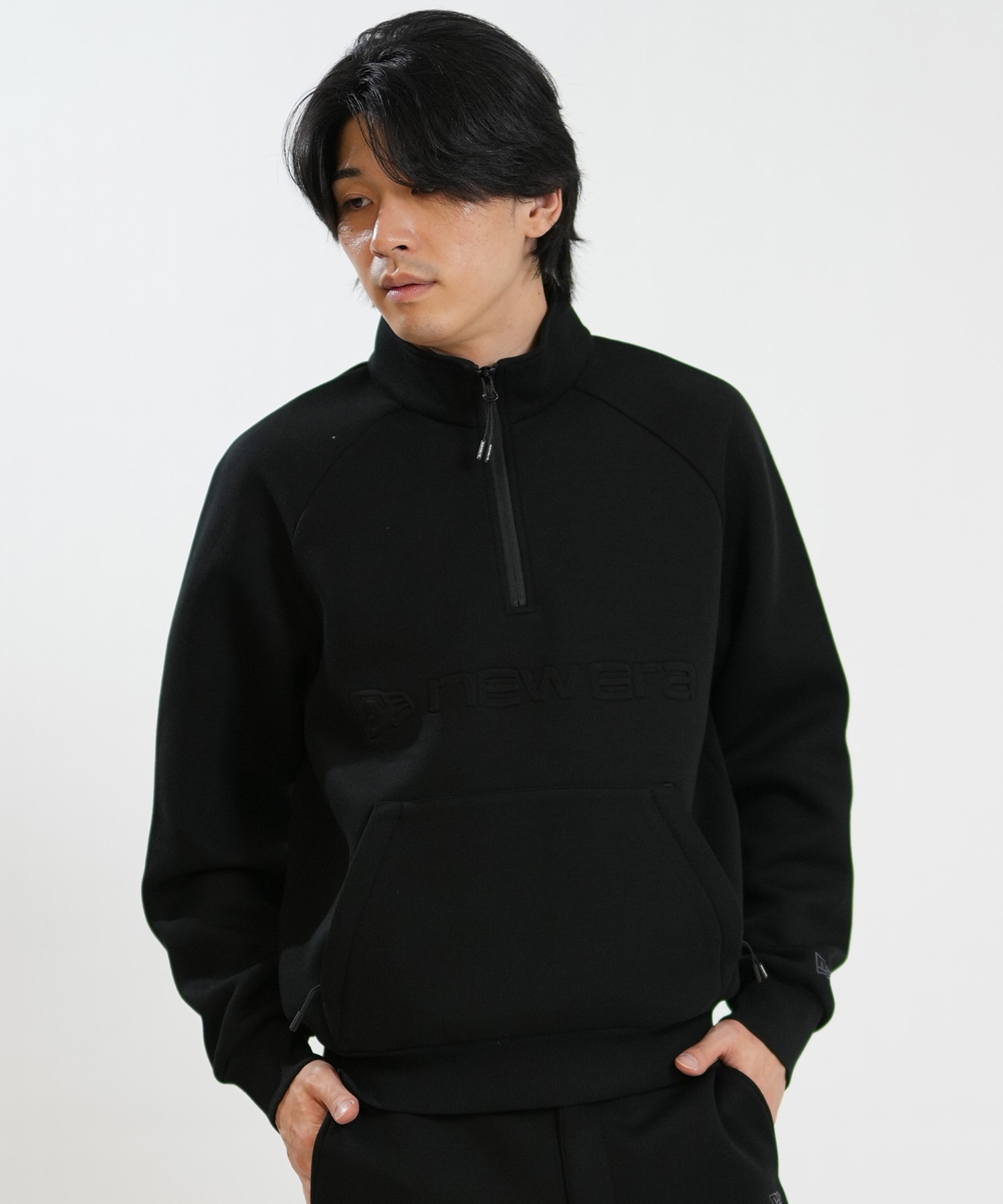 NEW ERA ニューエラ ハーフジップ パーカー メンズ ハーフジップ GF