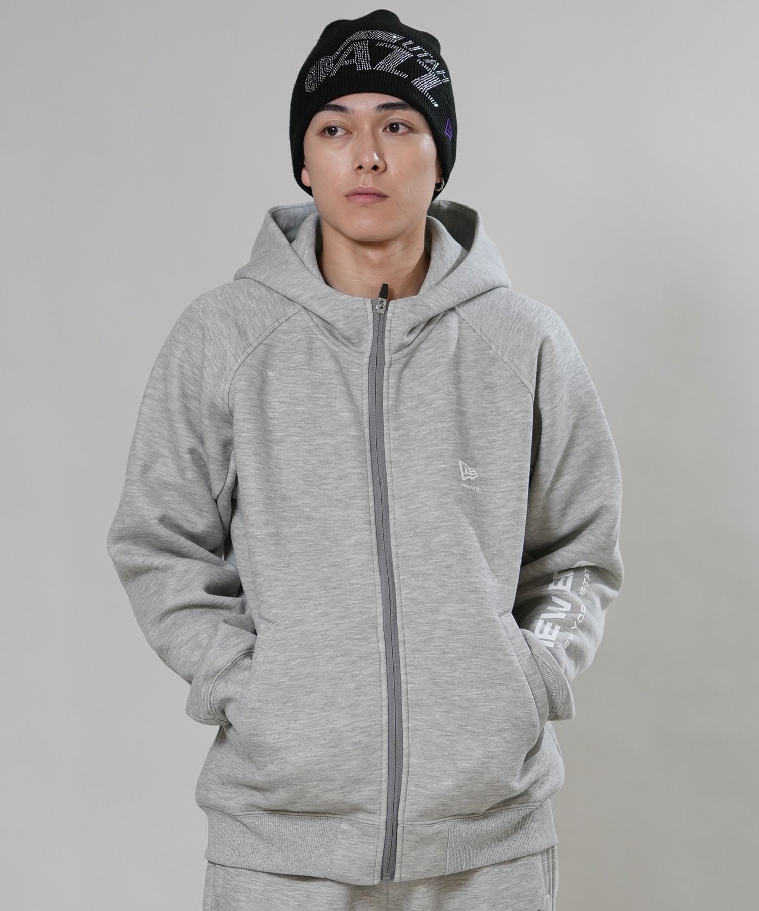 NEW ERA ニューエラ ジップアップ パーカー フーディー メンズ ロゴ PA