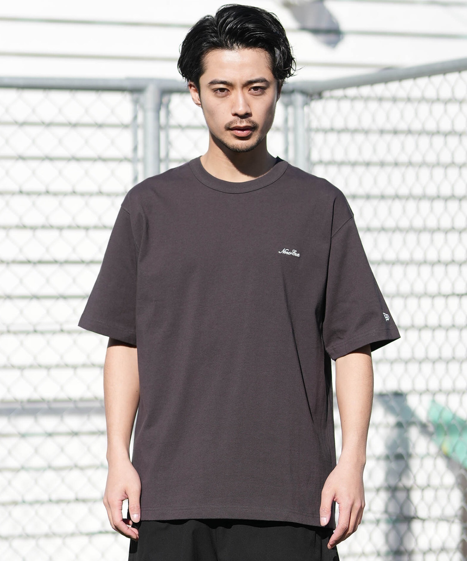 NEW ERA ニューエラ 半袖 Tシャツ メンズ バックプリント ウォッシュド