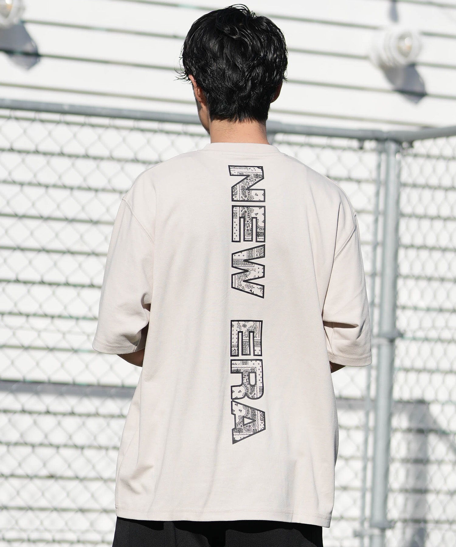 NEW ERA ニューエラ 半袖 Tシャツ メンズ バックプリント SS PF OS T
