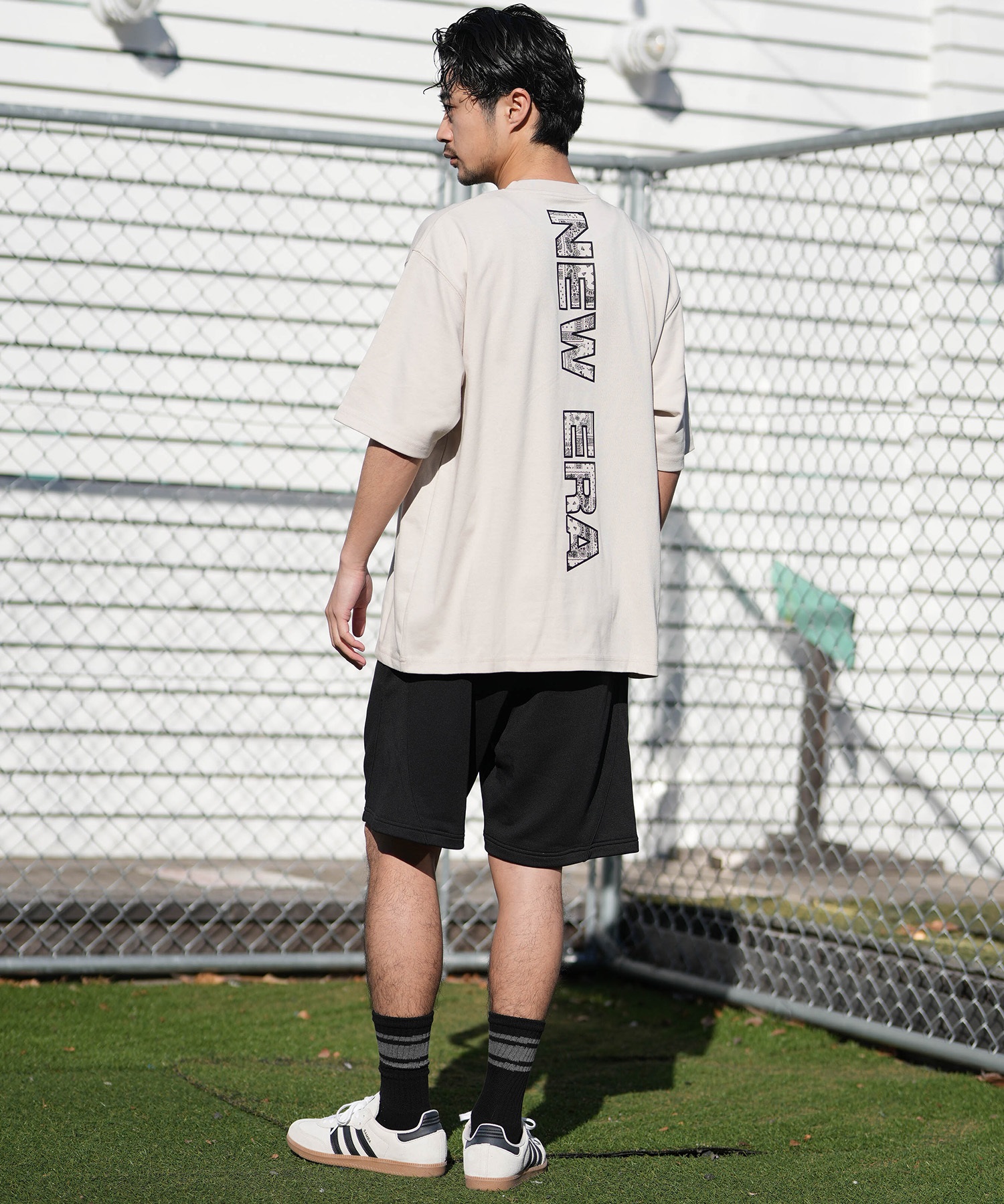 NEW ERA ニューエラ 半袖 Tシャツ メンズ バックプリント SS PF OS T