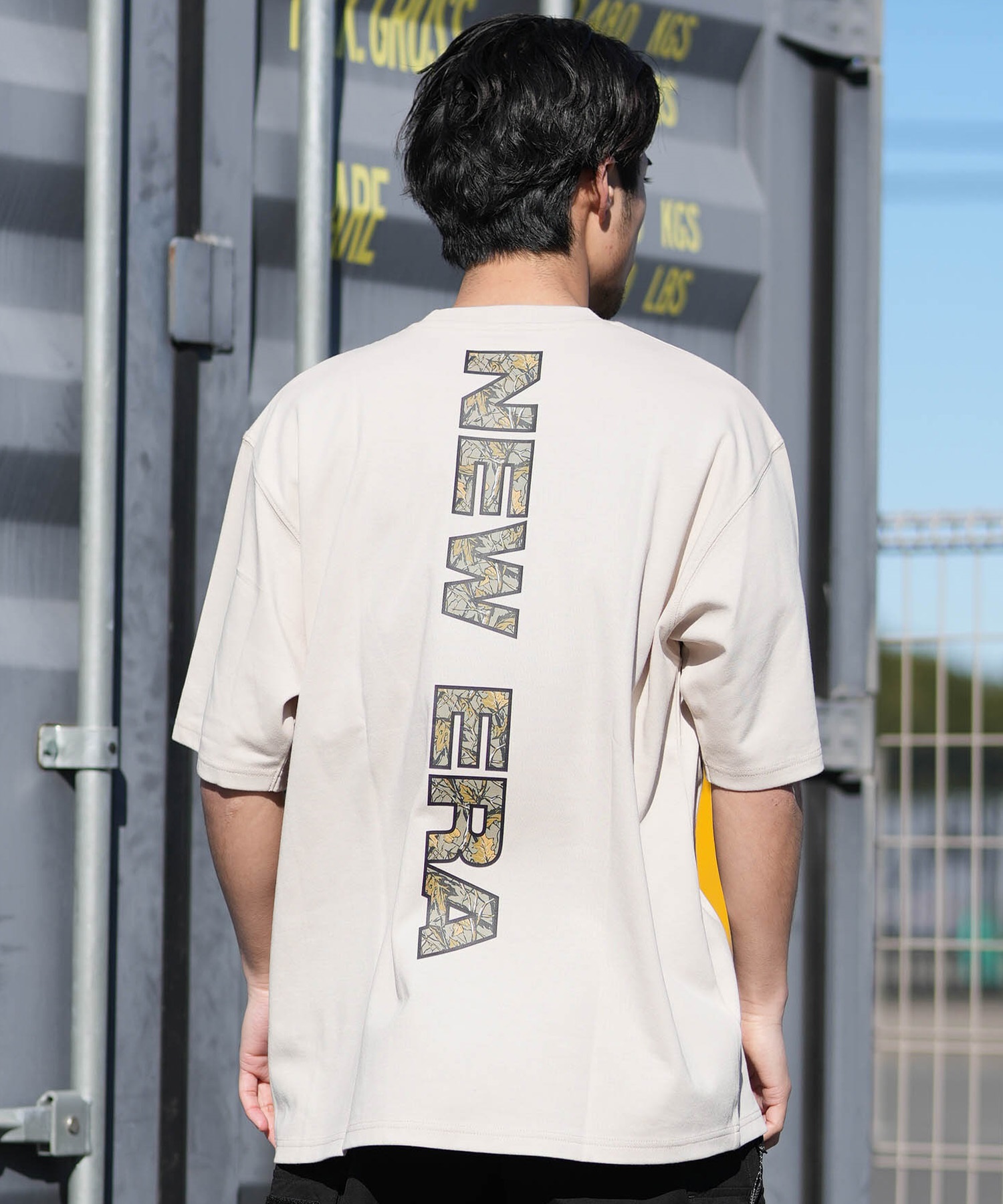 NEW ERA ニューエラ 半袖 Tシャツ メンズ バックプリント SS PF OS T