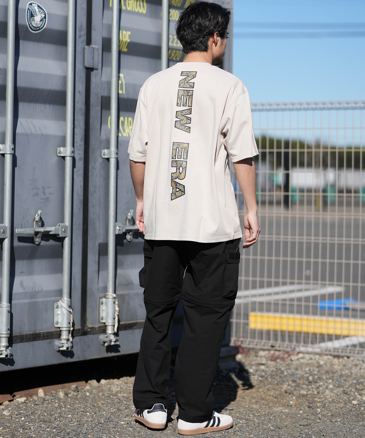 NEW ERA ニューエラ 半袖 Tシャツ メンズ バックプリント SS PF OS T