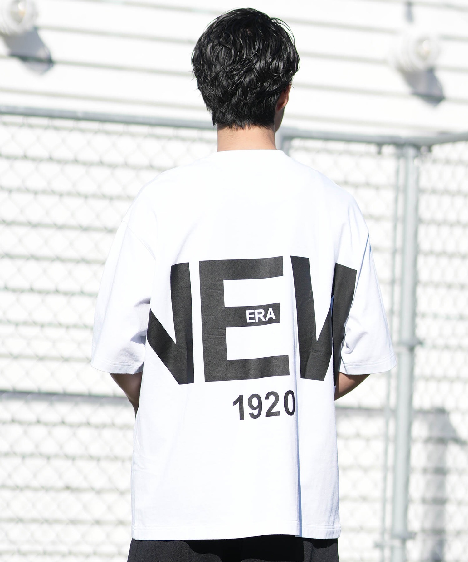 NEW ERA ニューエラ 半袖 Tシャツ メンズ バックプリント オーバー