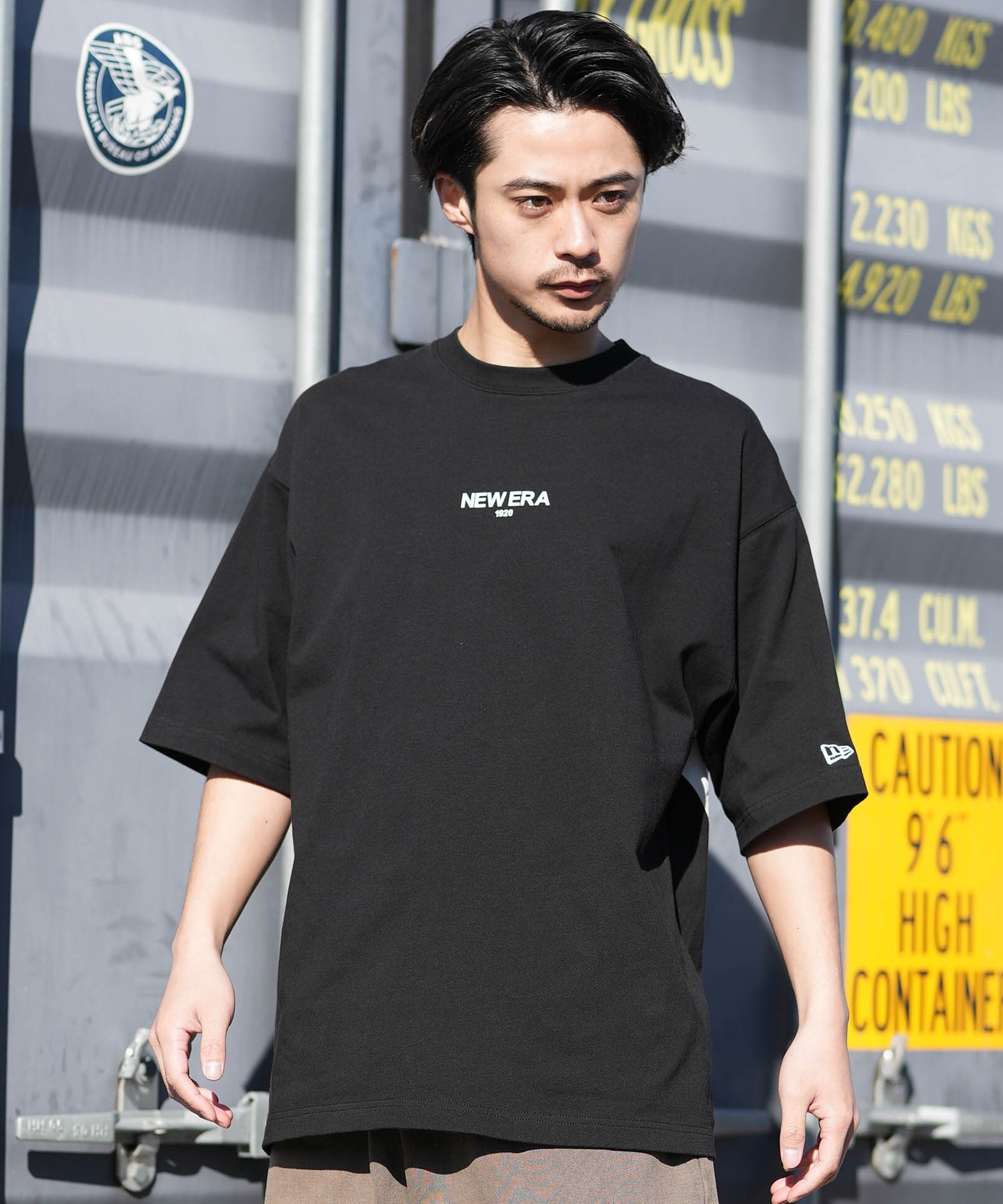 NEW ERA ニューエラ 半袖 Tシャツ メンズ バックプリント オーバー
