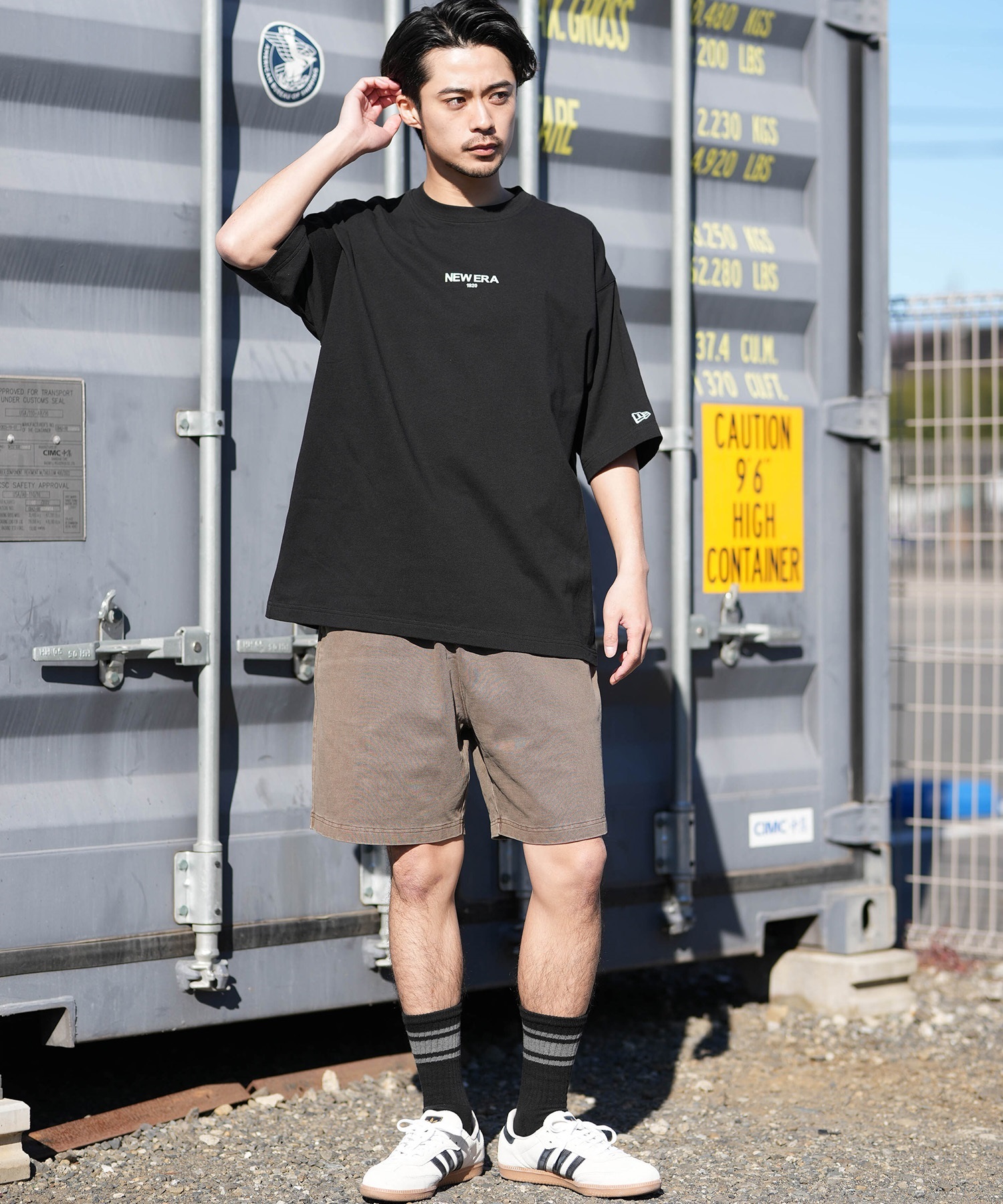 NEW ERA ニューエラ 半袖 Tシャツ メンズ バックプリント オーバー