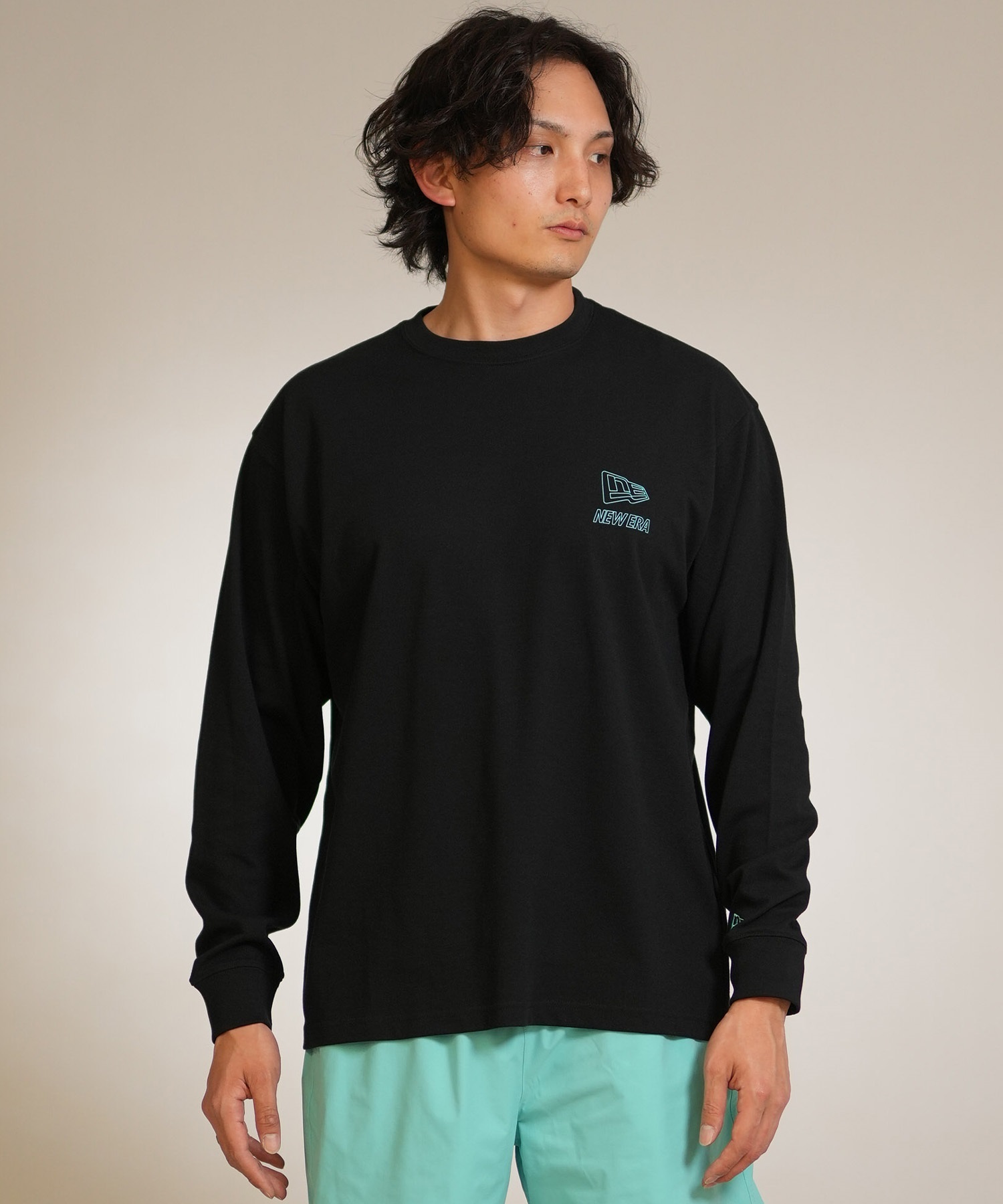 NEW ERA ニューエラ 長袖 Tシャツ ロンT メンズ バックプリント ロゴ