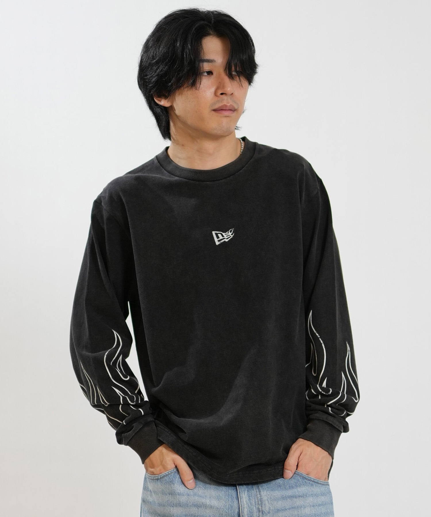 NEW ERA ニューエラ 長袖 Tシャツ ロンT メンズ アームプリント LS WAS