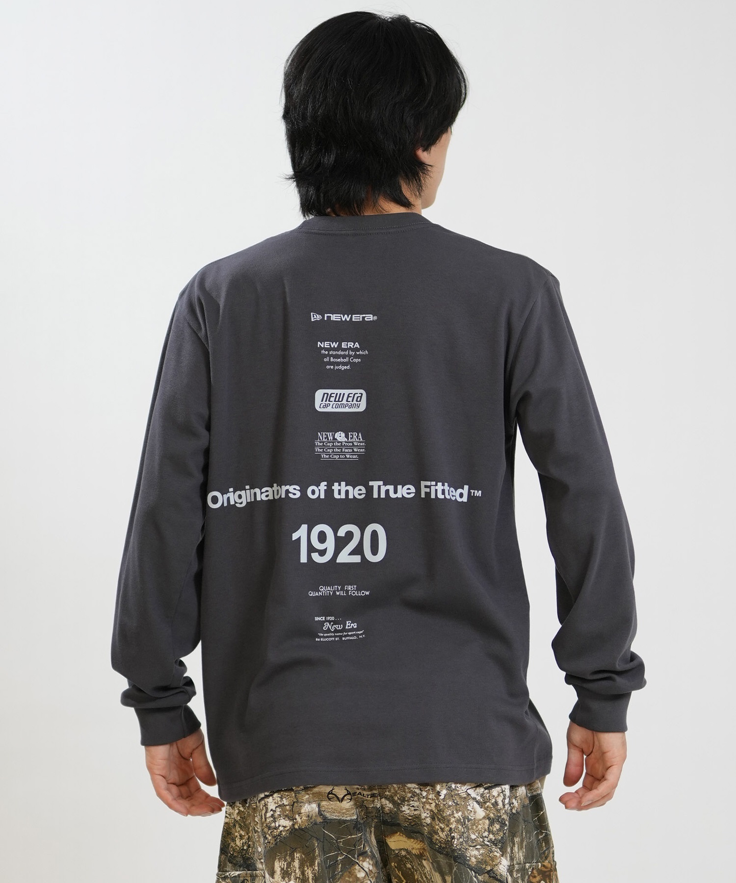 NEW ERA ニューエラ 長袖 Tシャツ ロンT メンズ ロゴ Archive Logo