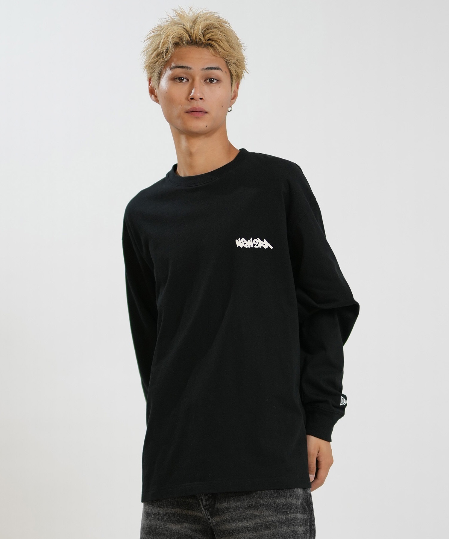 NEW ERA ニューエラ 長袖 Tシャツ ロンT メンズ バックプリント LS OS