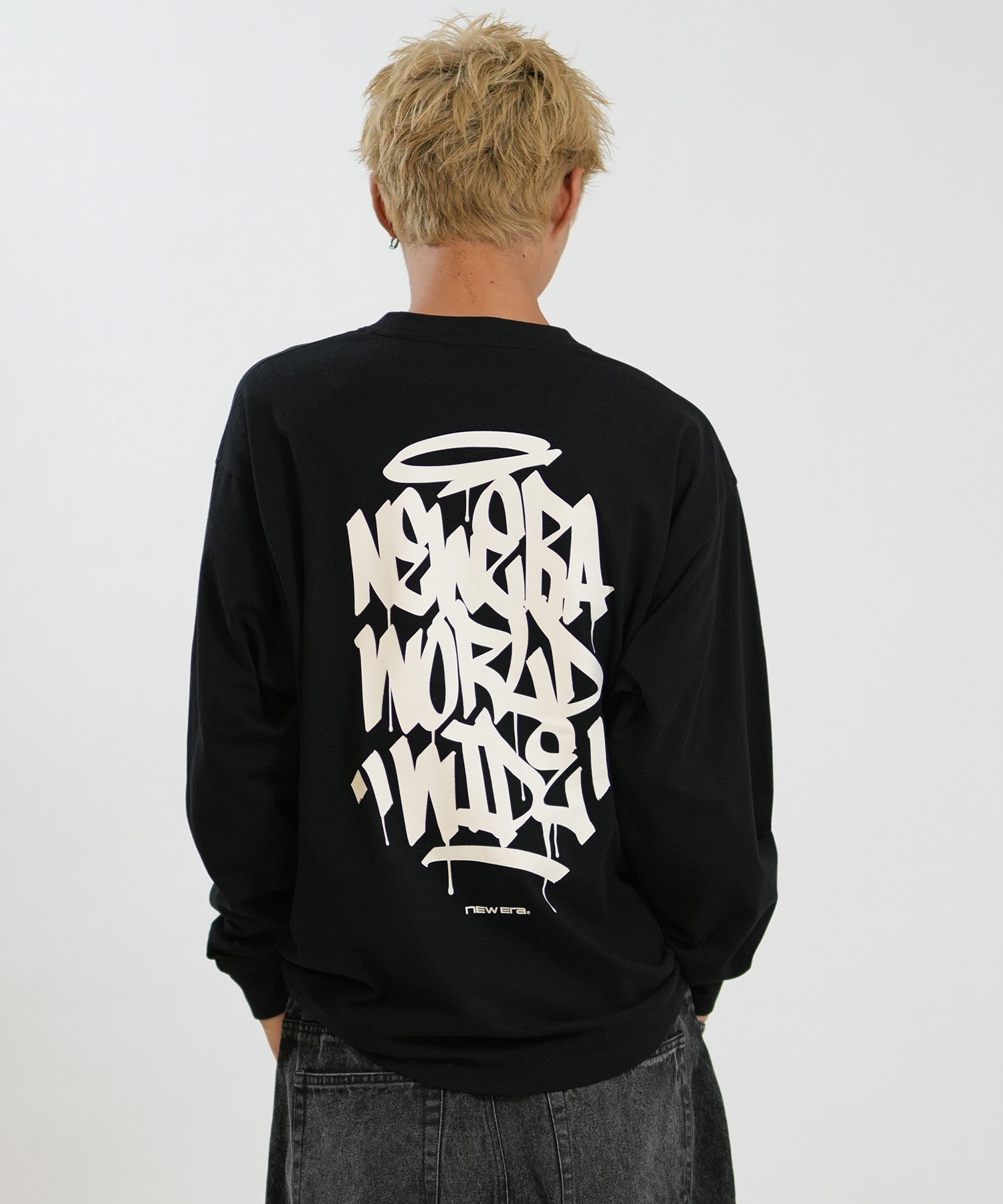 NEW ERA ニューエラ 長袖 Tシャツ ロンT メンズ バックプリント LS OS