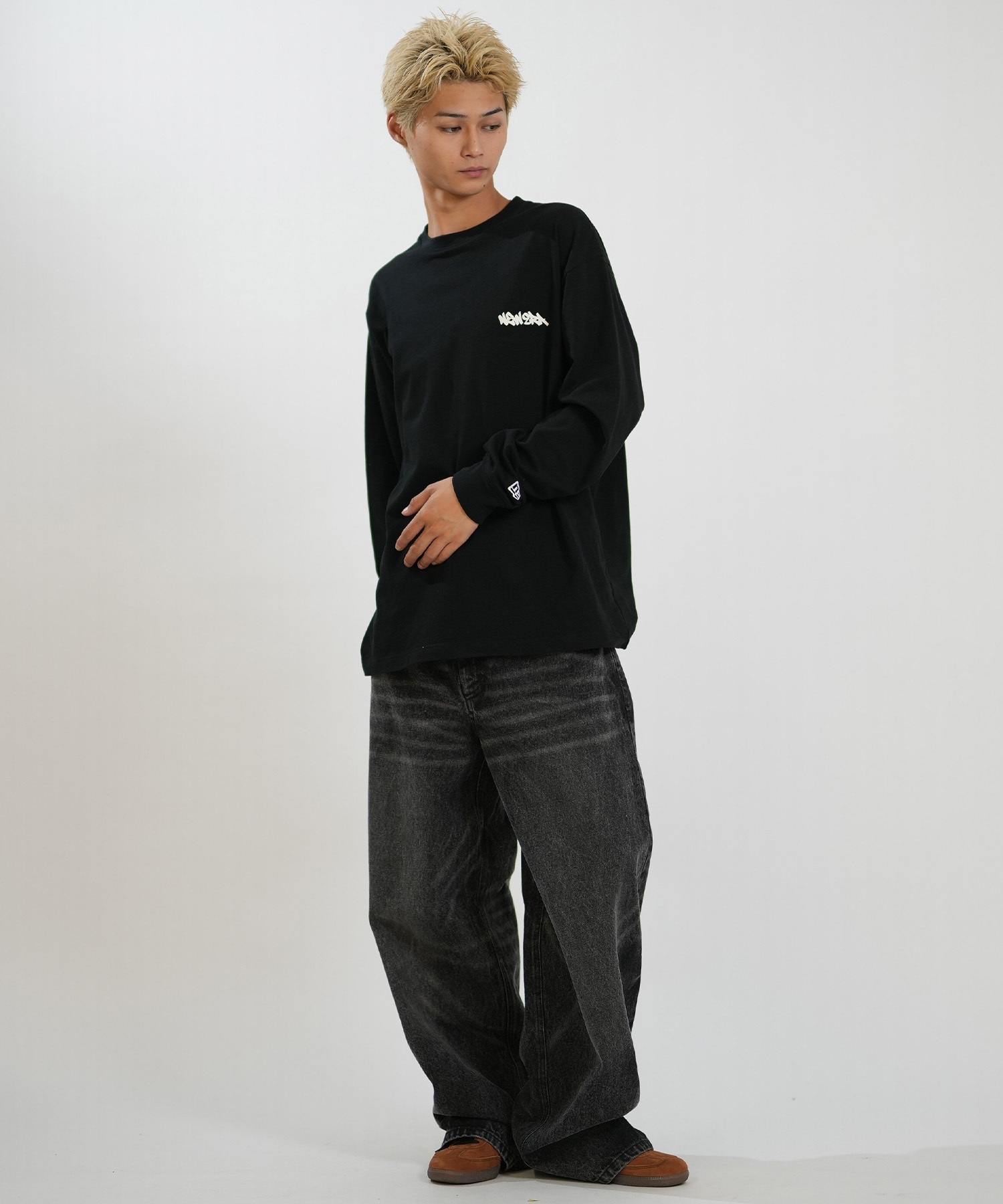 NEW ERA ニューエラ 長袖 Tシャツ ロンT メンズ バックプリント LS OS