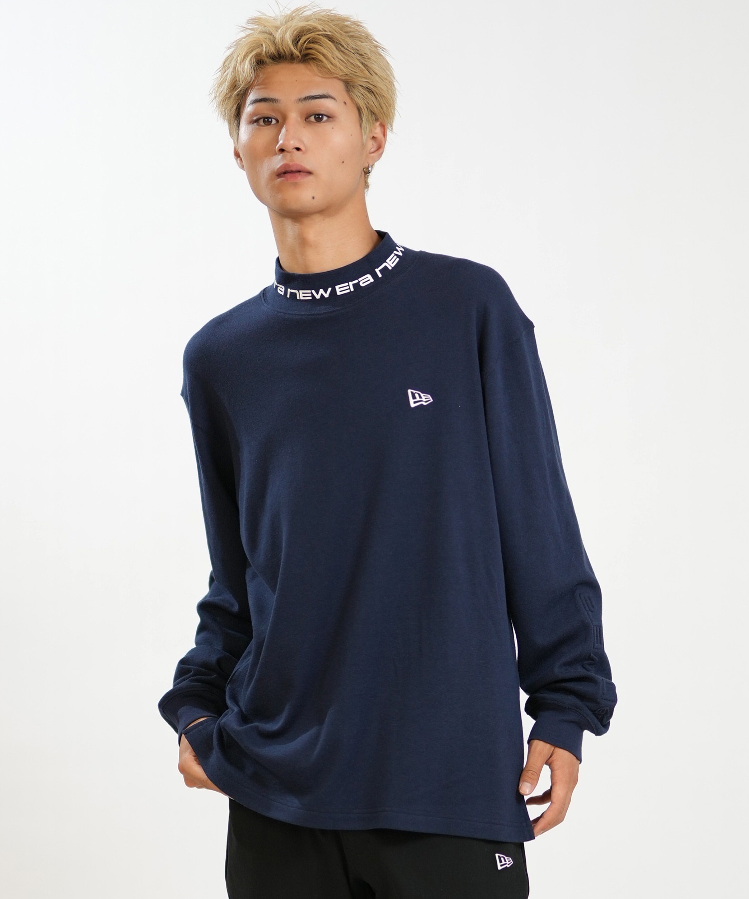 NEW ERA ニューエラ 長袖 Tシャツ ロンT メンズ ハイネック ウォーム