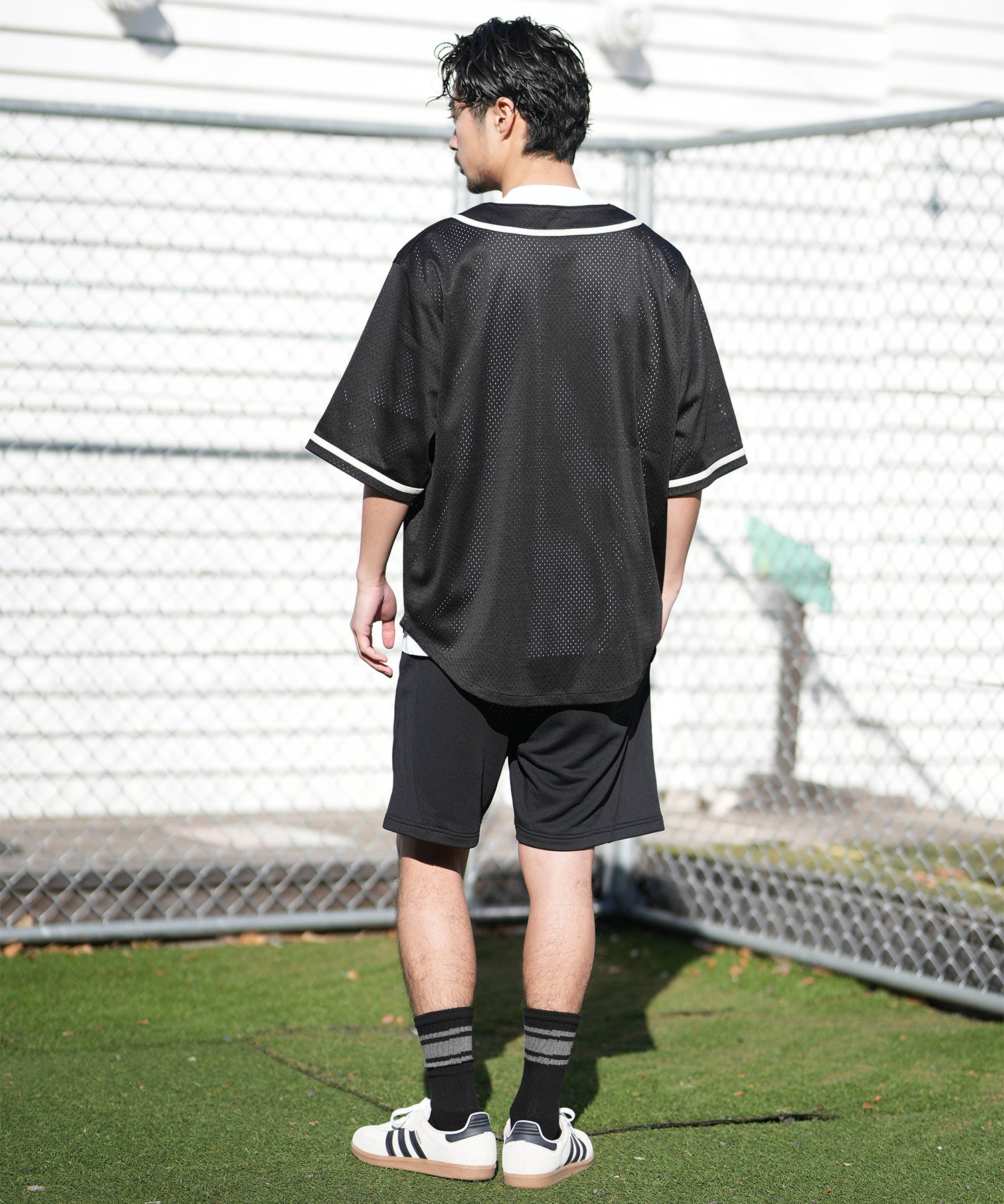 NEW ERA ニューエラ 半袖 シャツ メンズ ベースボールシャツ MESH