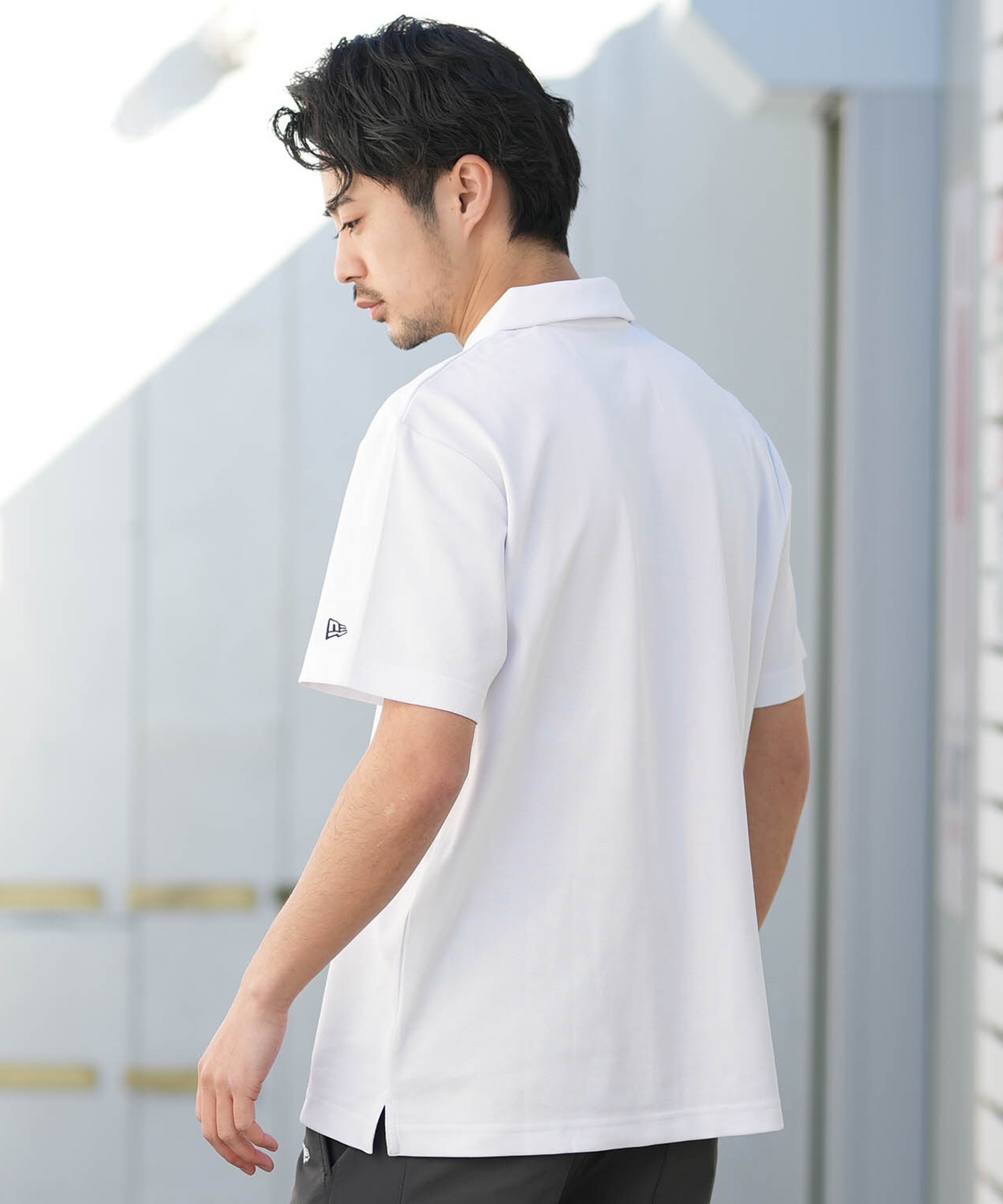 NEW ERA ニューエラ 半袖 ポロシャツ メンズ 鹿の子 吸汗速乾 UVカット