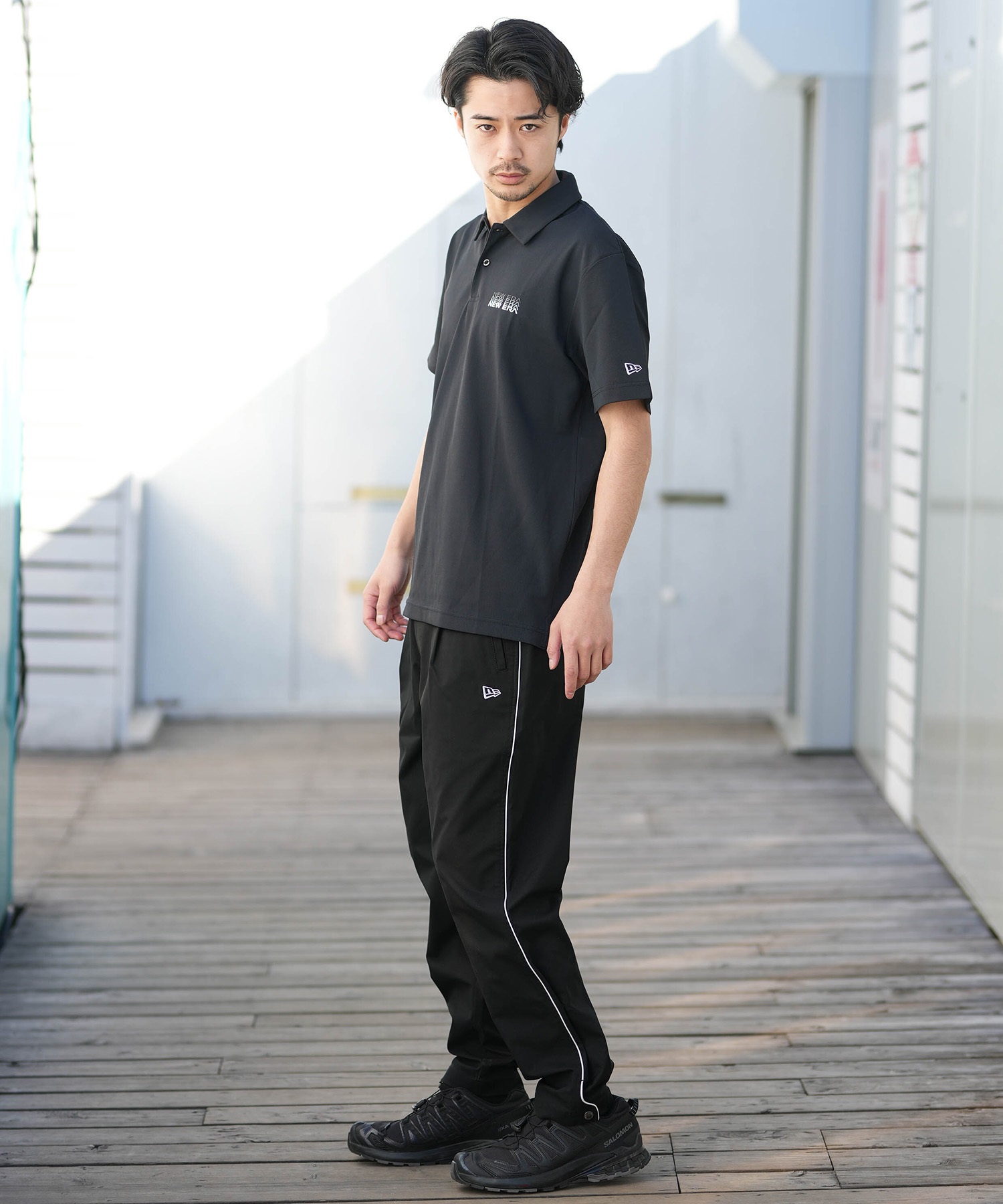 NEW ERA ニューエラ 半袖 ポロシャツ メンズ 鹿の子 吸汗速乾 UVカット
