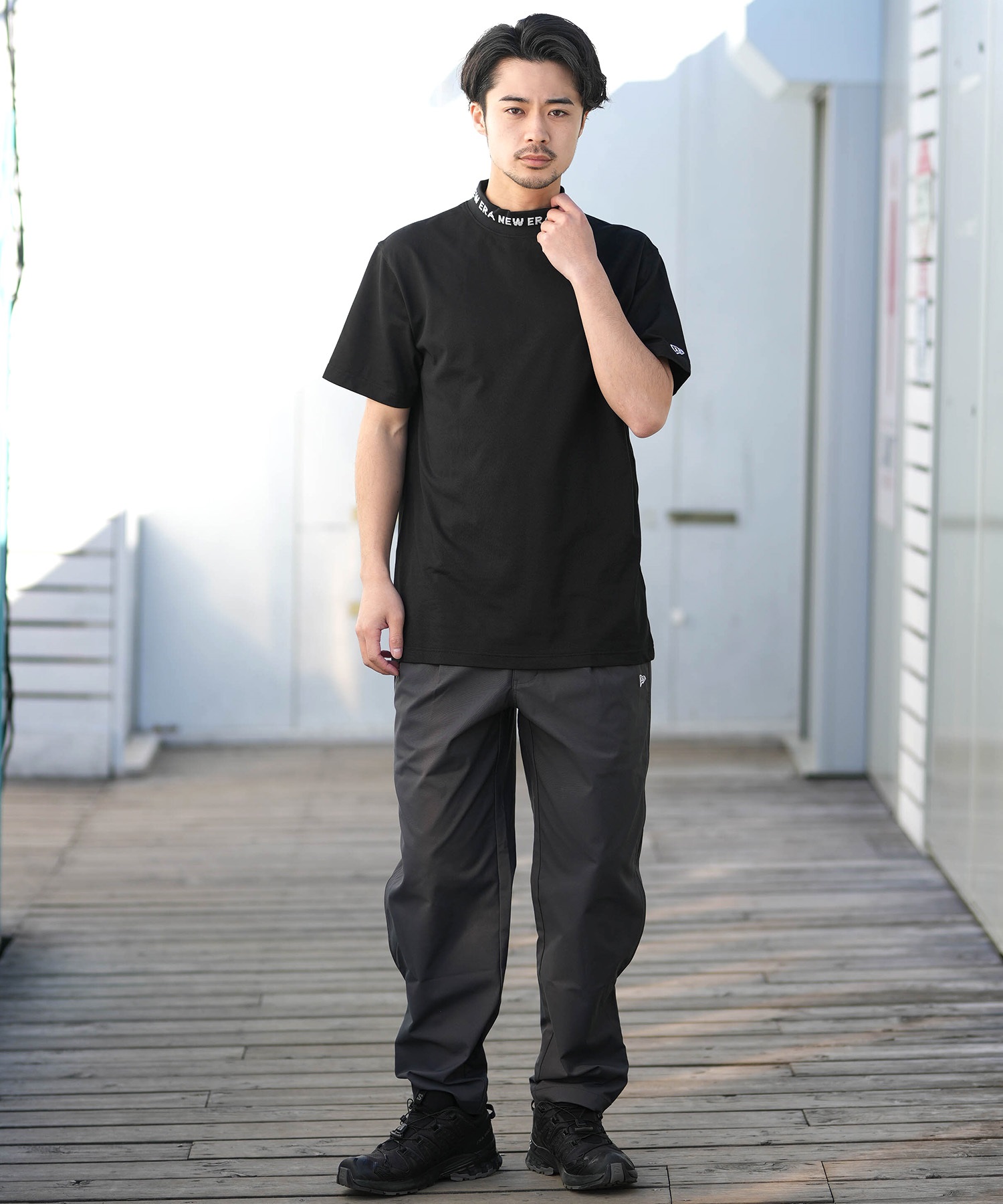 hi-STANDARD 黒 Lサイズ アパレル Men's high gauge cardboard halfzip hoody｜スリードッツ