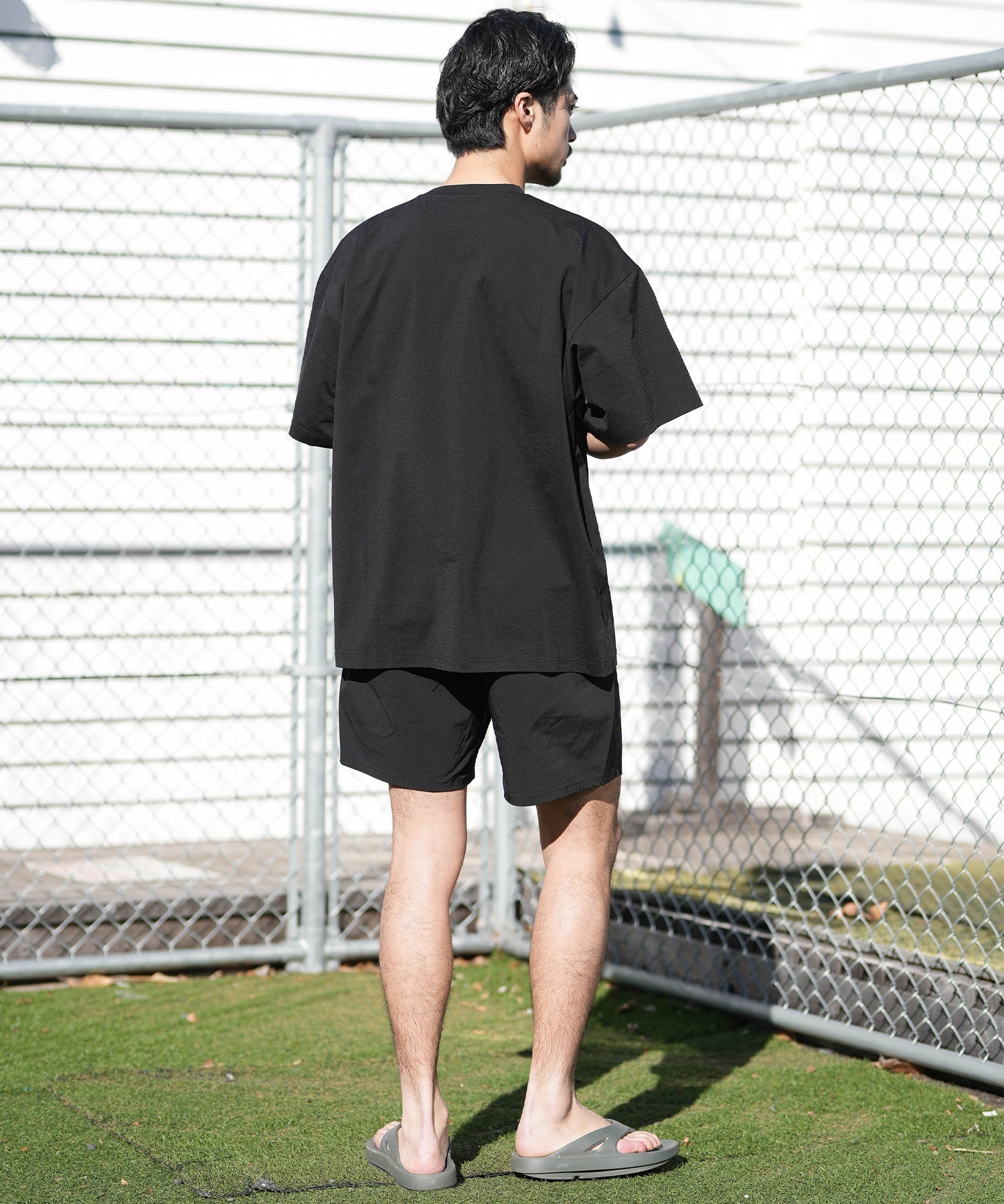NEW ERA ニューエラ ハーフパンツ ショートパンツ メンズ ショーツ ストレッチ ナイロン パフォーマンスアパレル 撥水 14744514(BLK-M)