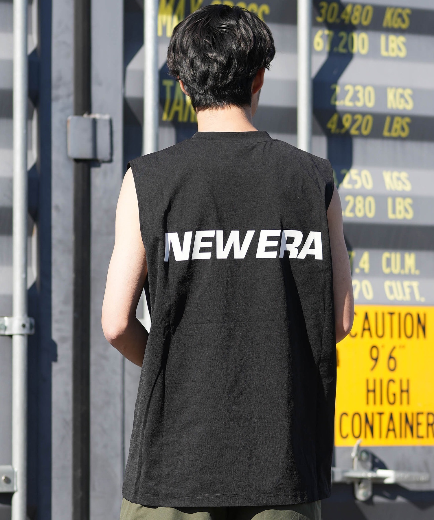 NEW ERA ニューエラ 水着 ラッシュガード タンクトップ メンズ UVカット 吸水速乾 耐塩素 耐海水 水陸両用 14774240(BLK-M)