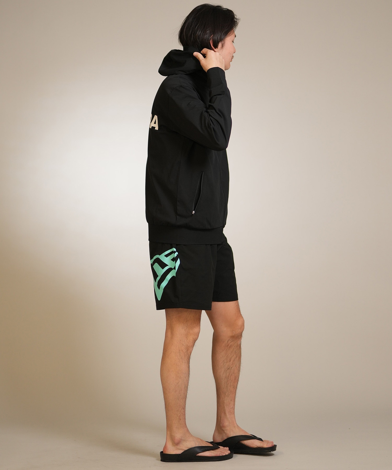 NEW ERA ニューエラ ジップアップ パーカー メンズ UVカット OD UTILITY PARKA 14774243(BLK-M)