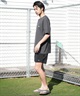 NEW ERA ニューエラ 水着 ラッシュガード 半袖 Tシャツ メンズ UVカット 撥水 ストレッチ 耐塩素 水陸両用 14774251(GRY-M)
