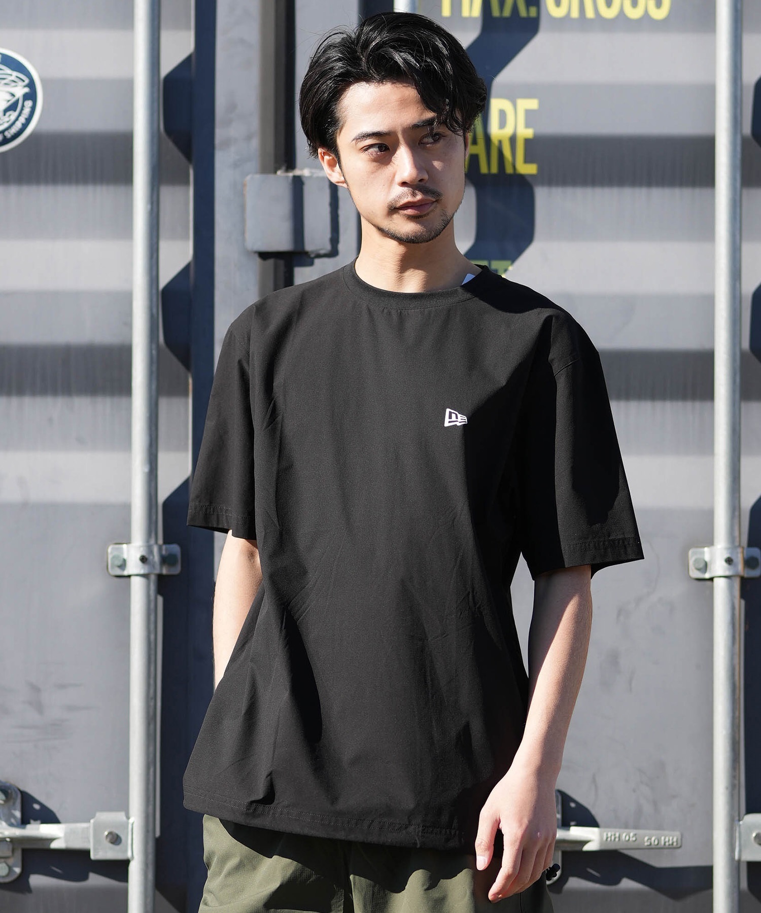 NEW ERA ニューエラ 半袖 Tシャツ メンズ UVカット UTILITPISTE ラッシュガード 14774252(BLK-M)