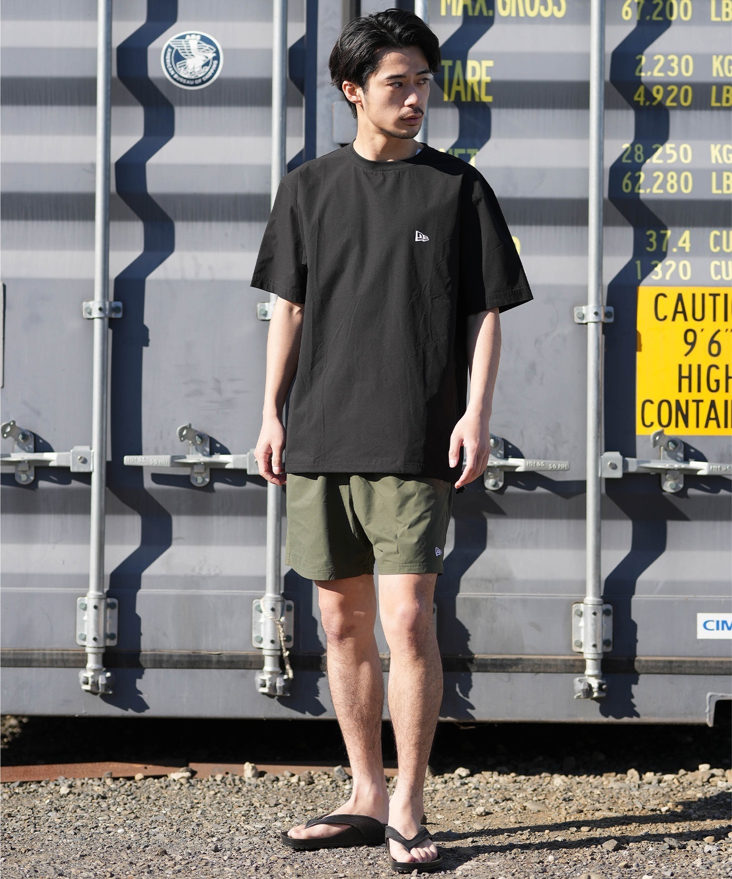 NEW ERA ニューエラ 半袖 Tシャツ メンズ UVカット UTILITPISTE ラッシュガード 14774252(BLK-M)