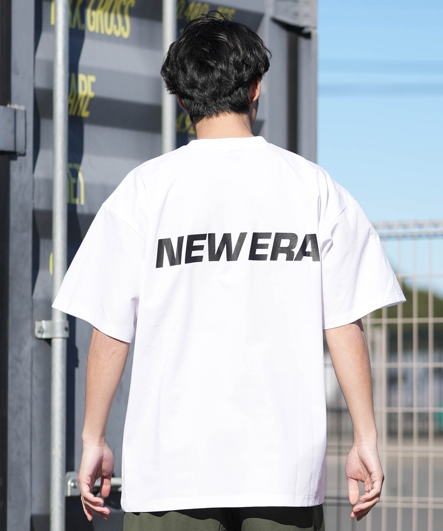 NEW ERA ニューエラ 半袖 Tシャツ メンズ UVカット Wordmark Logo ラッシュガード 14774253(WHT-M)