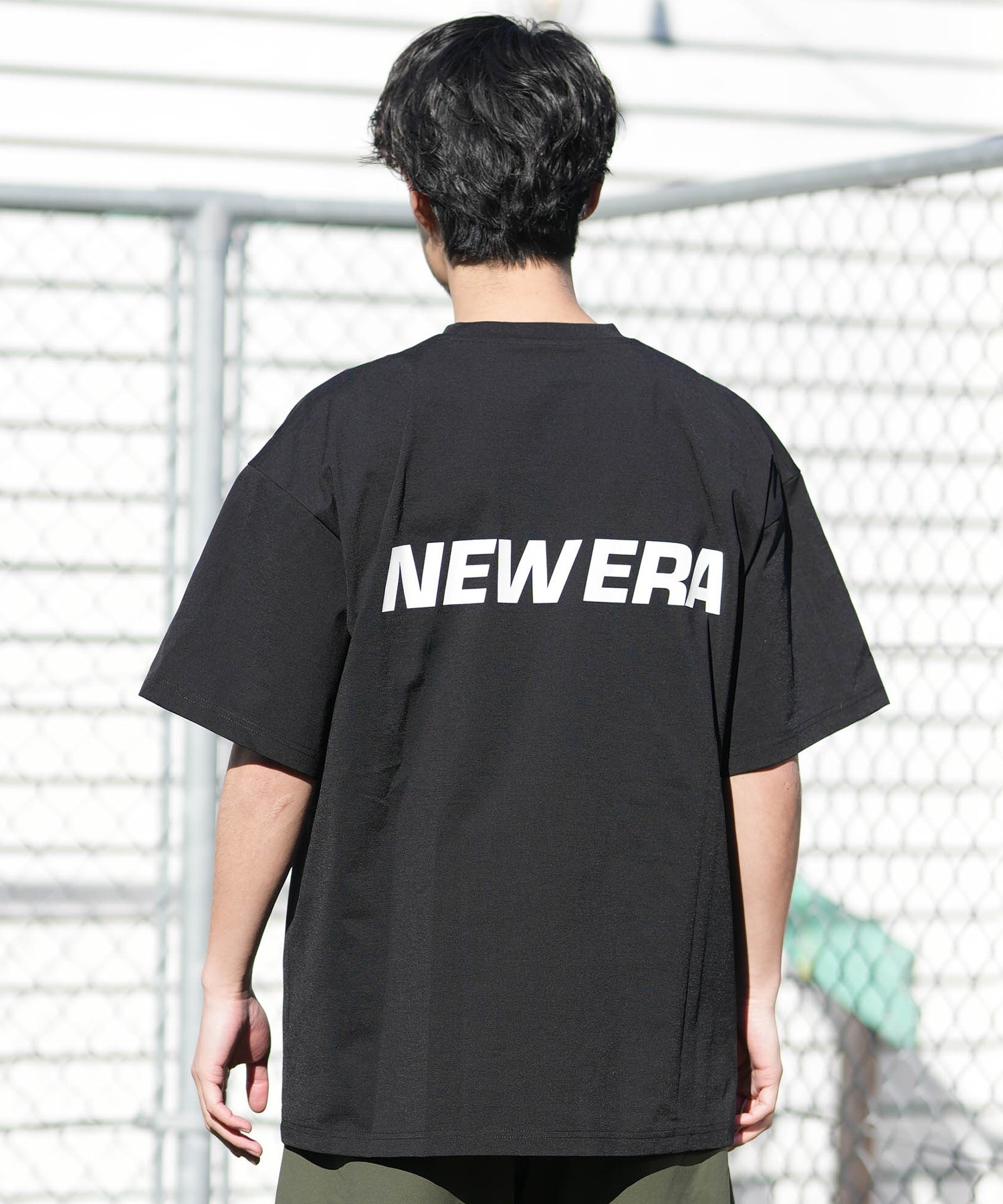 NEW ERA ニューエラ 半袖 Tシャツ メンズ UVカット Wordmark Logo