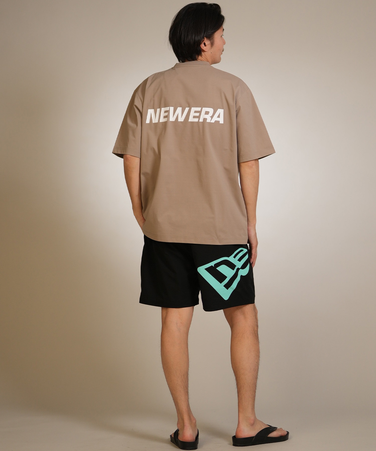NEW ERA ニューエラ 水着 ラッシュガード 半袖 Tシャツ メンズ バック