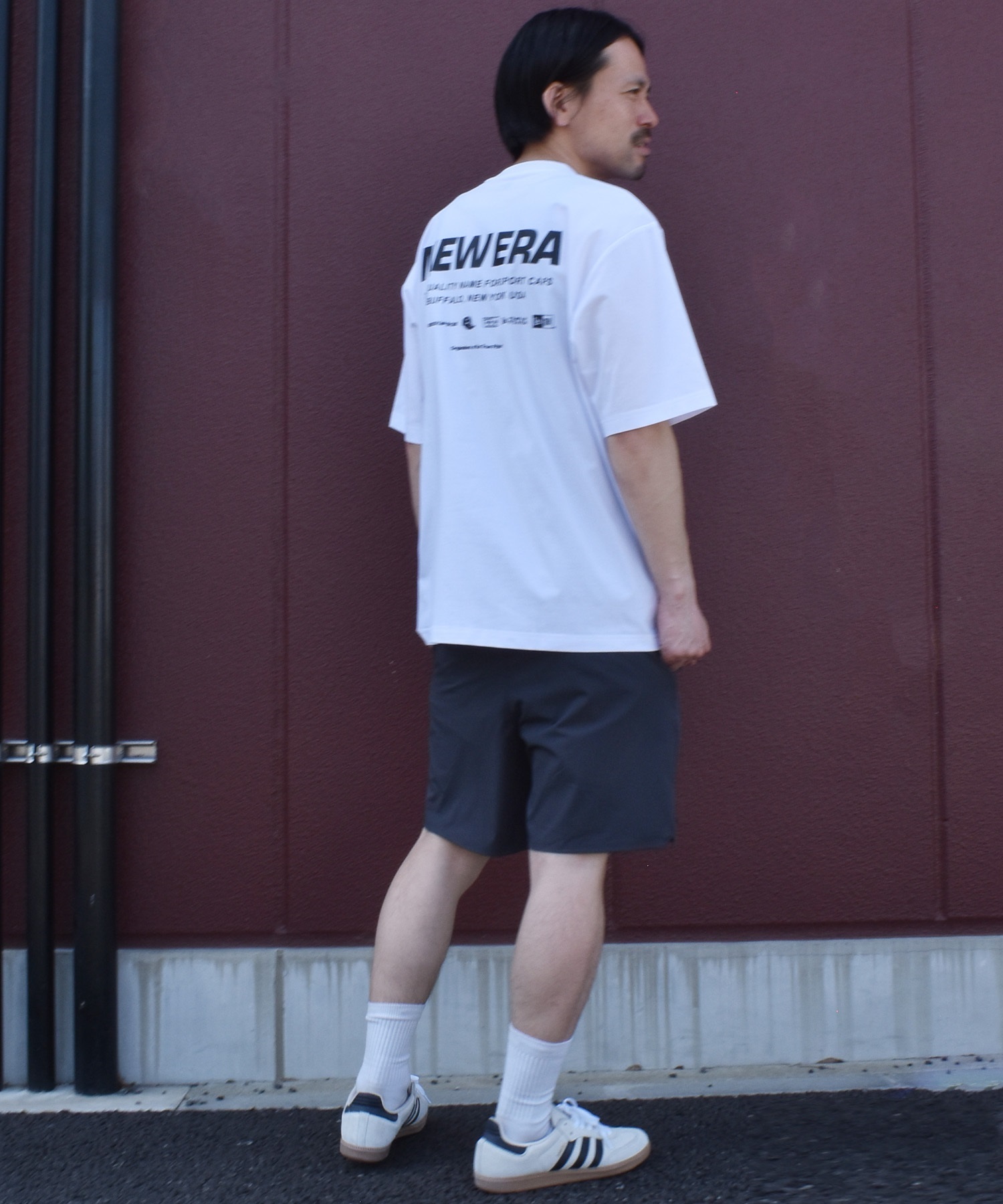 NEW ERA ニューエラ 水着 ラッシュガード 半袖 Tシャツ メンズ バック