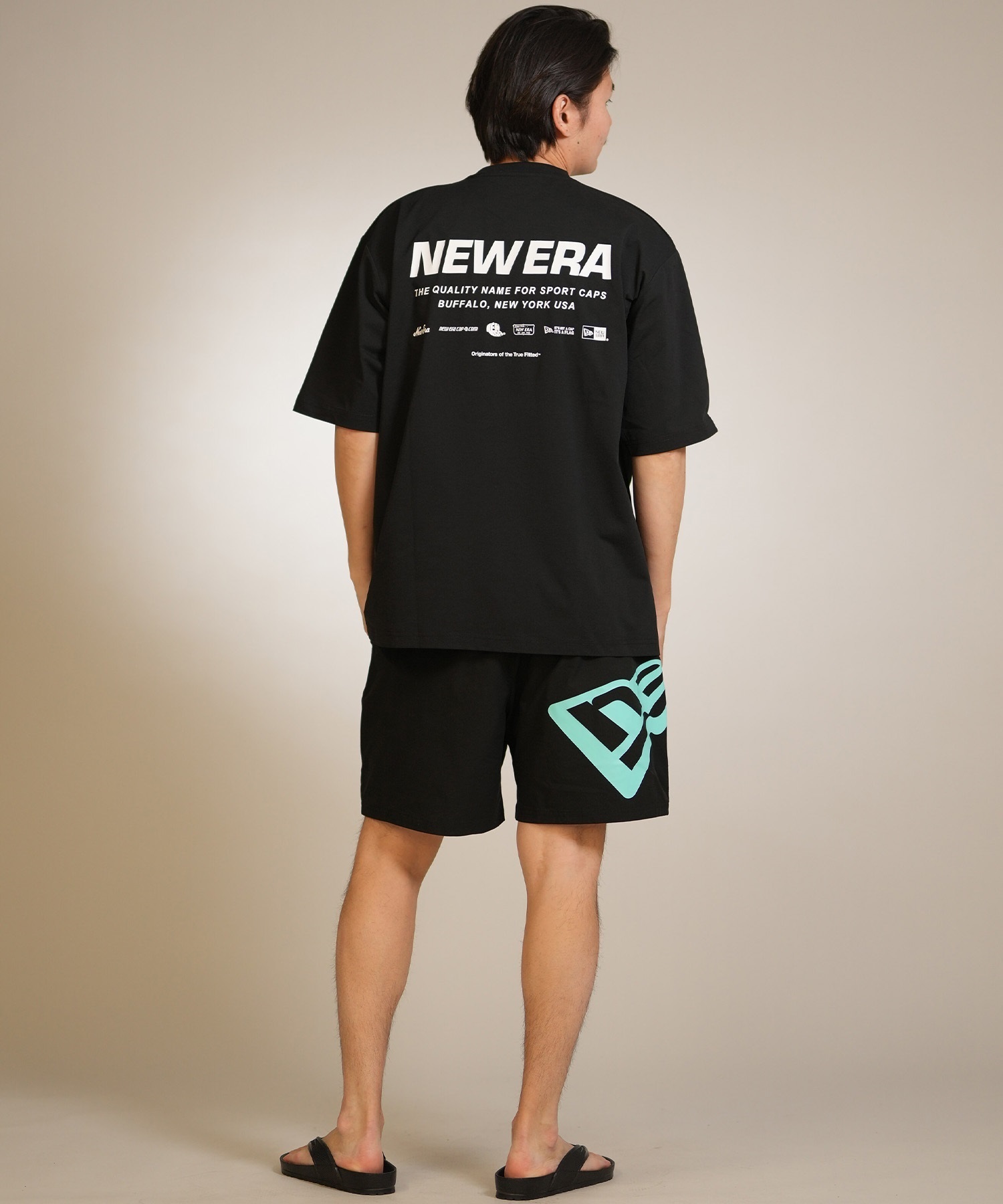 NEW ERA ニューエラ 水着 ラッシュガード 半袖 Tシャツ メンズ バック