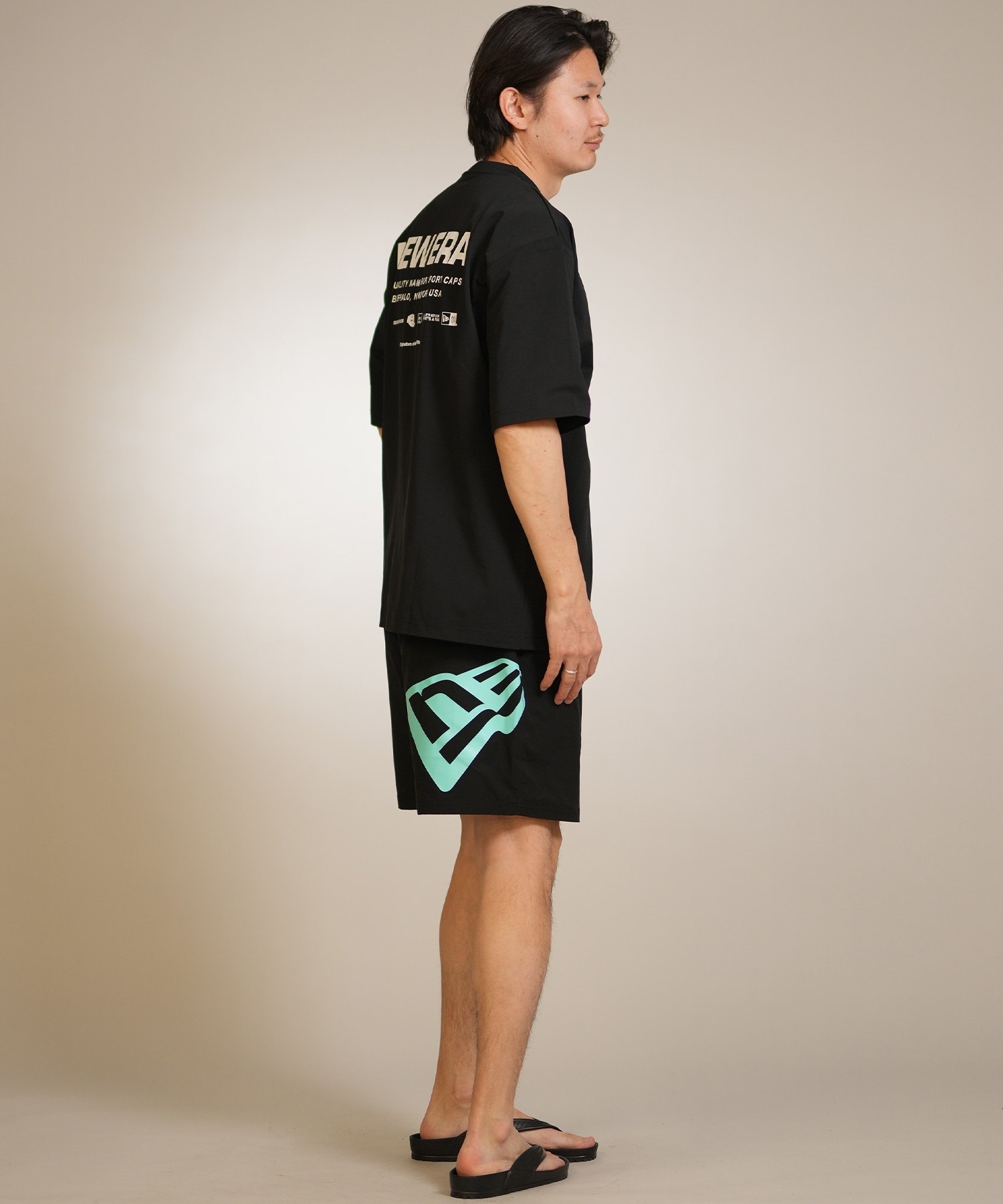 NEW ERA ニューエラ 水着 ラッシュガード 半袖 Tシャツ メンズ バック