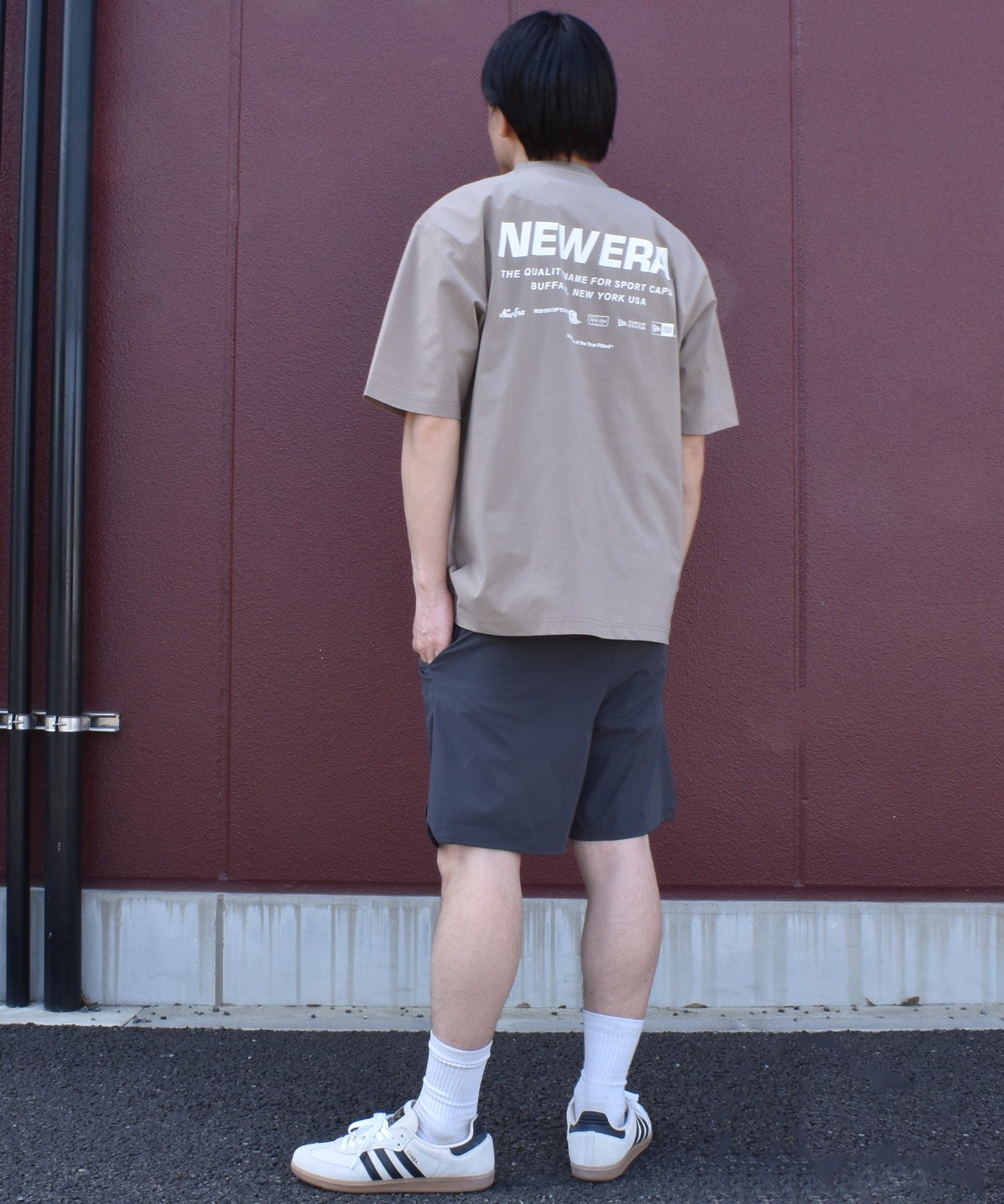 NEW ERA ニューエラ 水着 ラッシュガード 半袖 Tシャツ メンズ バック 