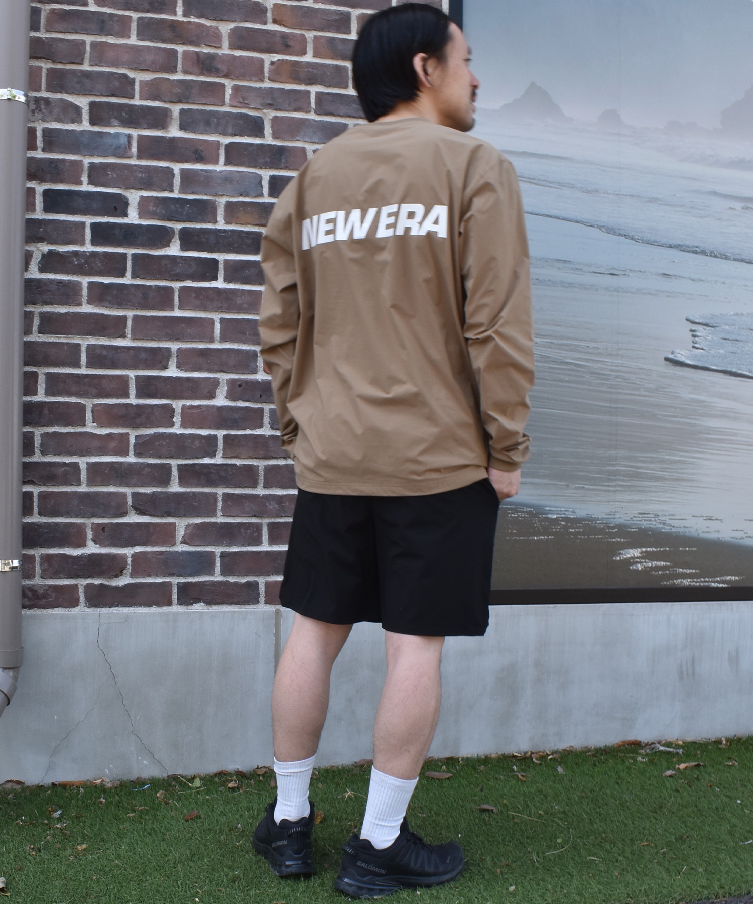 NEW ERA ニューエラ 水着 ラッシュガード 長袖 Tシャツ ロンT メンズ