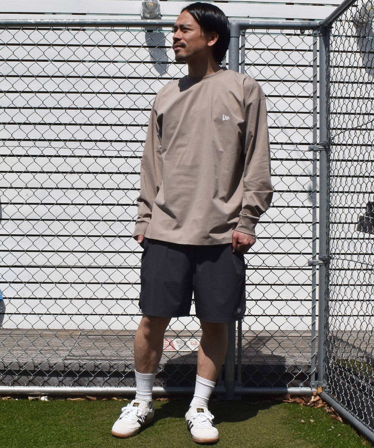 NEW ERA ニューエラ 水着 ラッシュガード 半袖 Tシャツ メンズ バック
