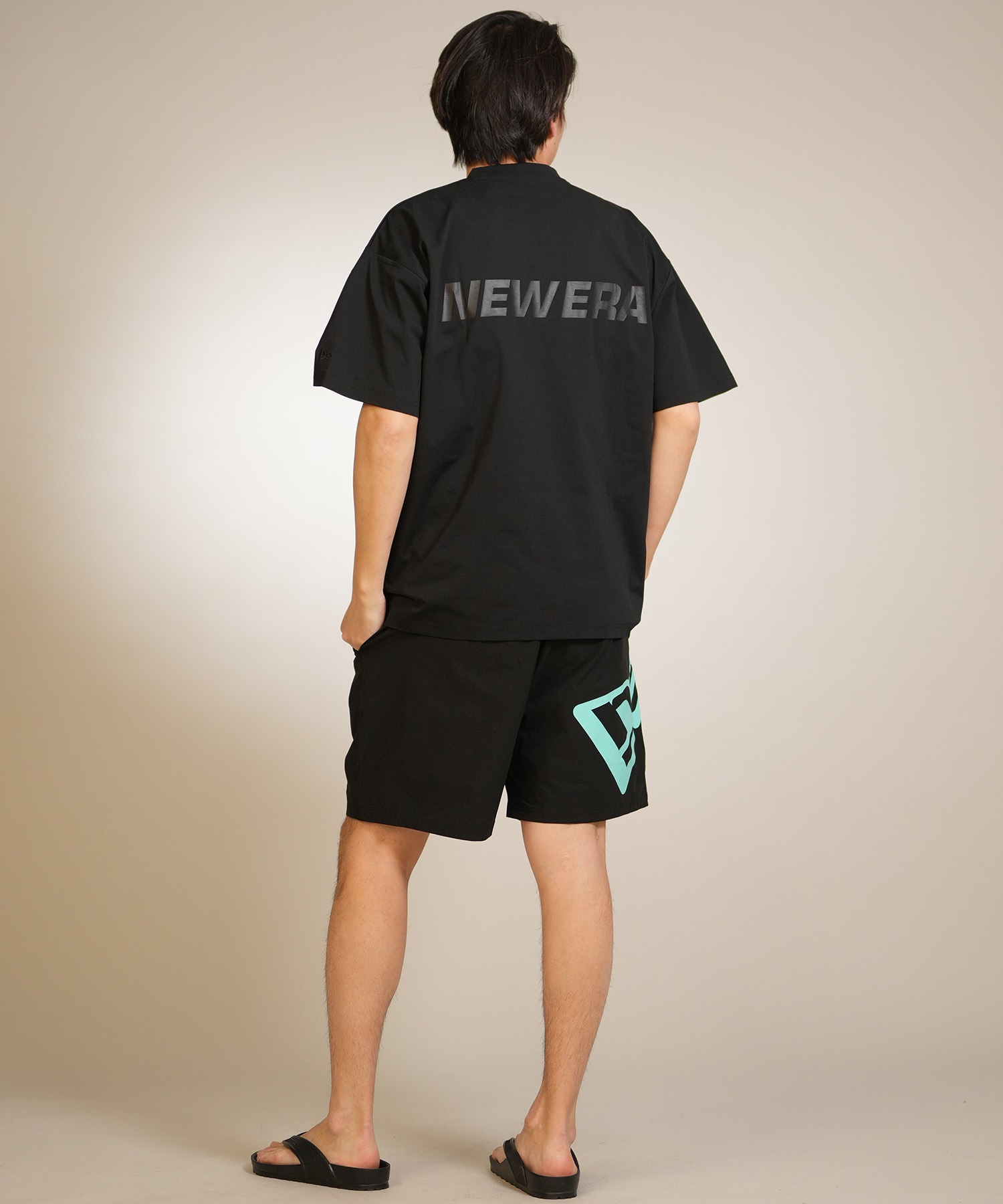 NEW ERA ニューエラ 水着 ラッシュガード 半袖 Tシャツ メンズ バック