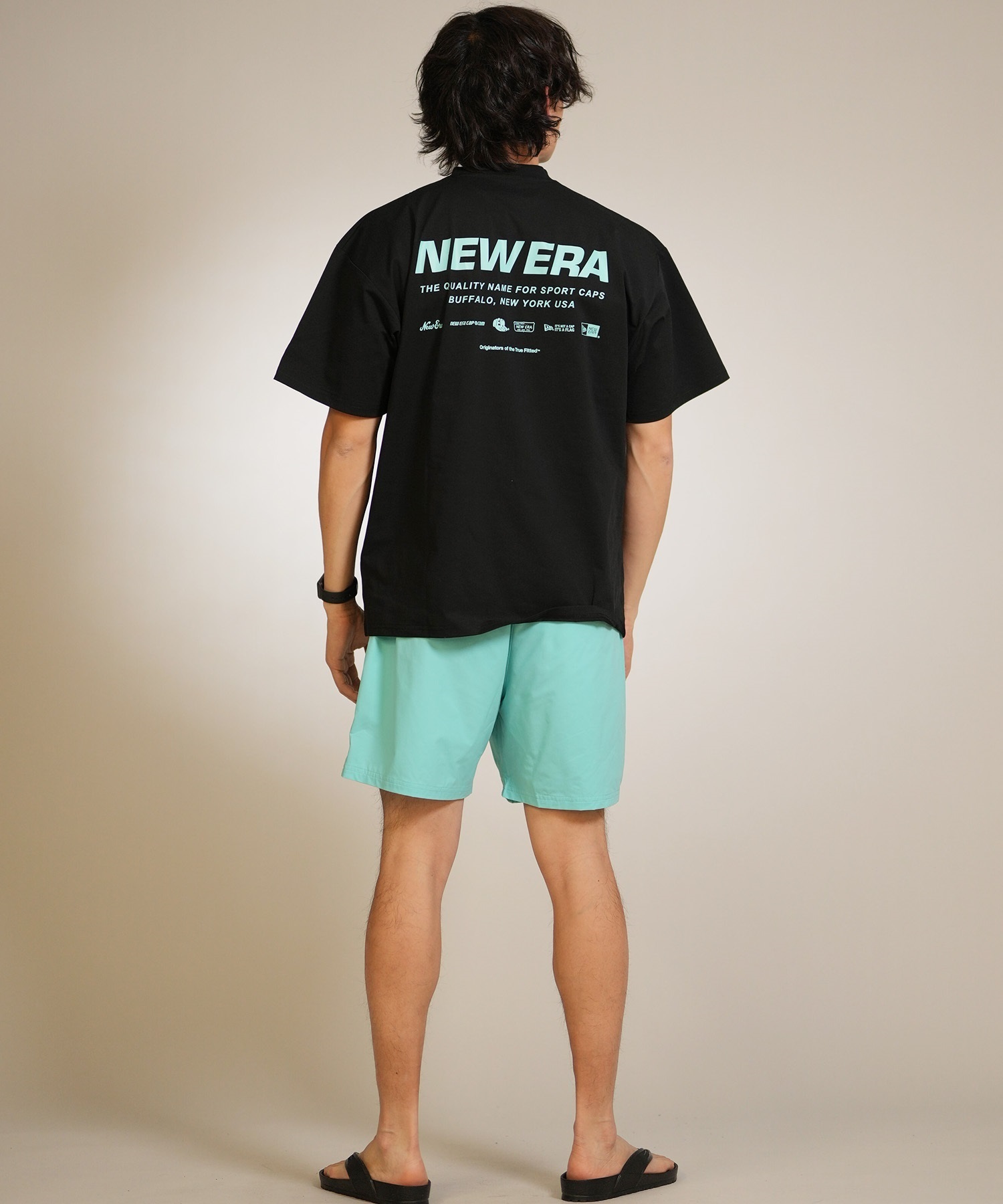 NEW ERA ニューエラ 水着 ラッシュガード 半袖 Tシャツ メンズ 水陸