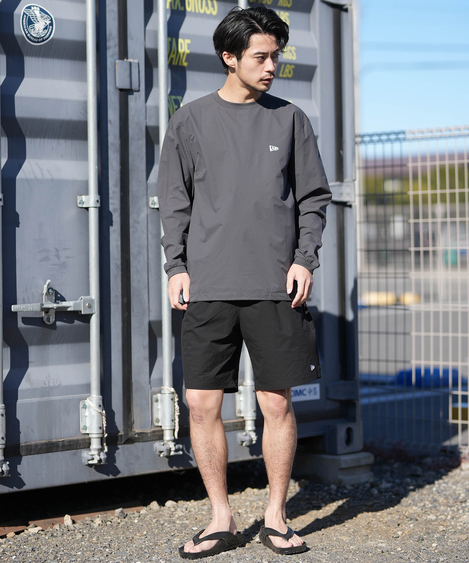 NEW ERA ニューエラ 長袖 Tシャツ ロンT メンズ 水着 ラッシュガード