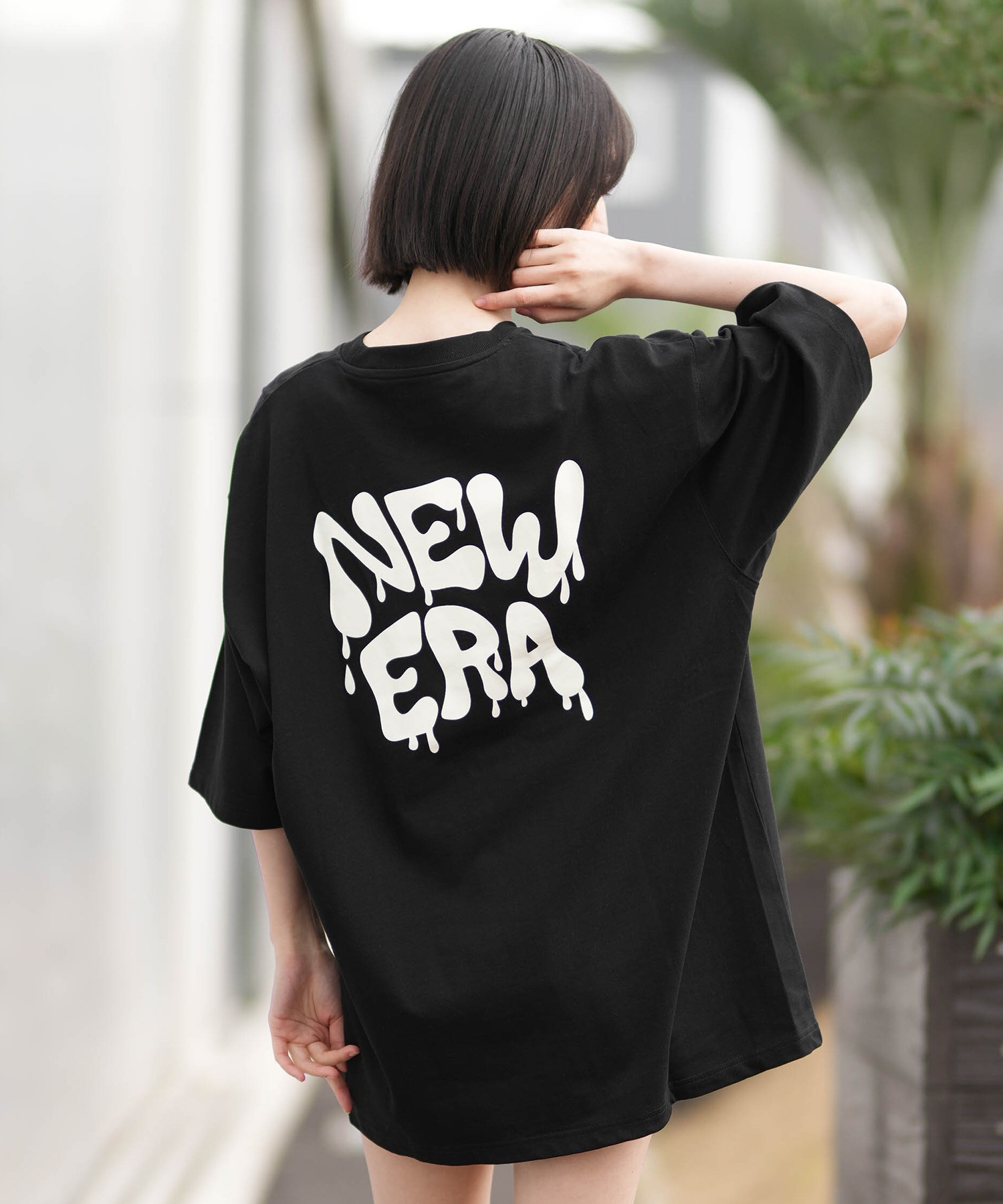 NEW ERA ニューエラ 半袖 Tシャツ レディース オーバーサイズ SS OS CT