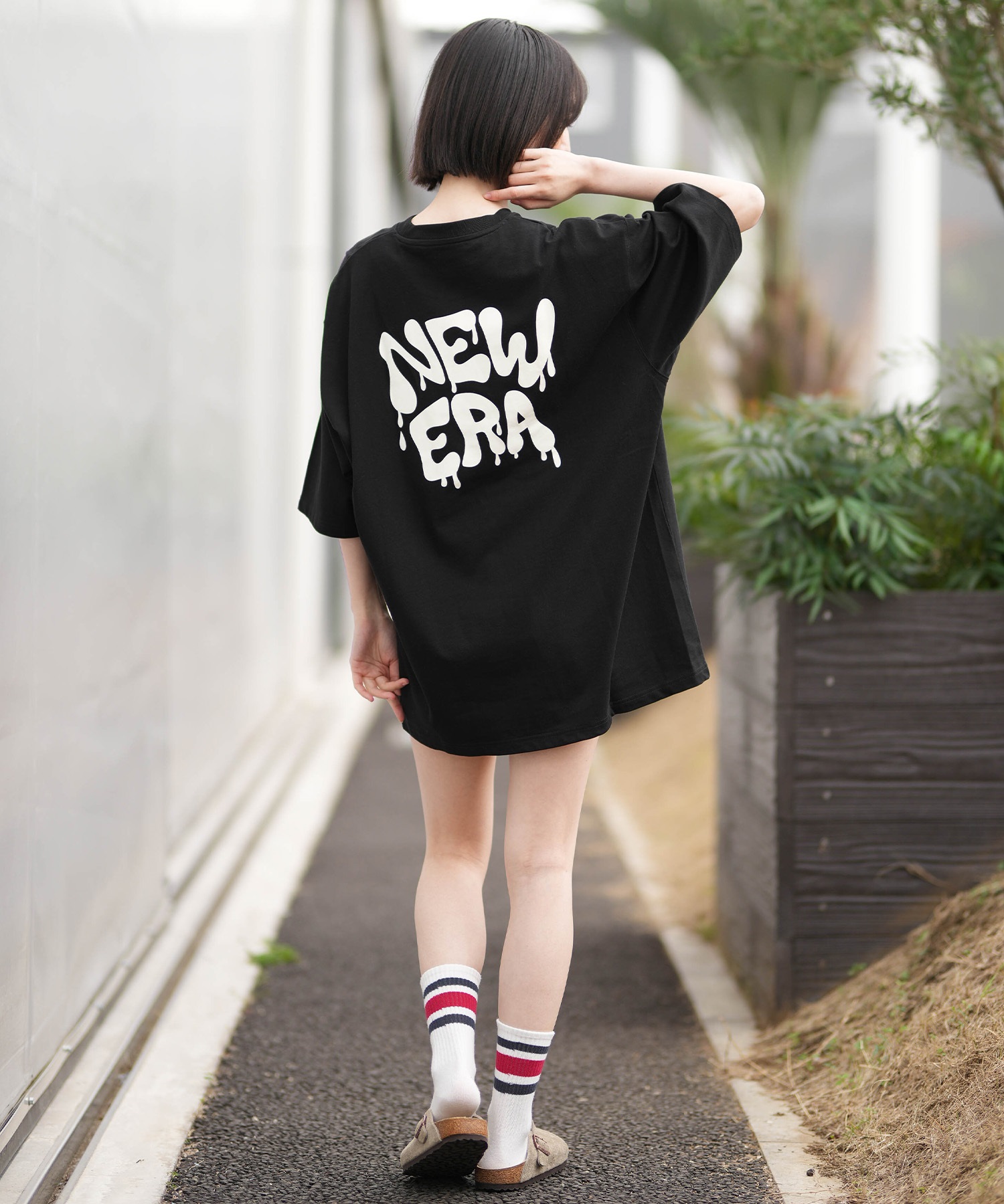 NEW ERA ニューエラ 半袖 Tシャツ レディース オーバーサイズ SS OS CT