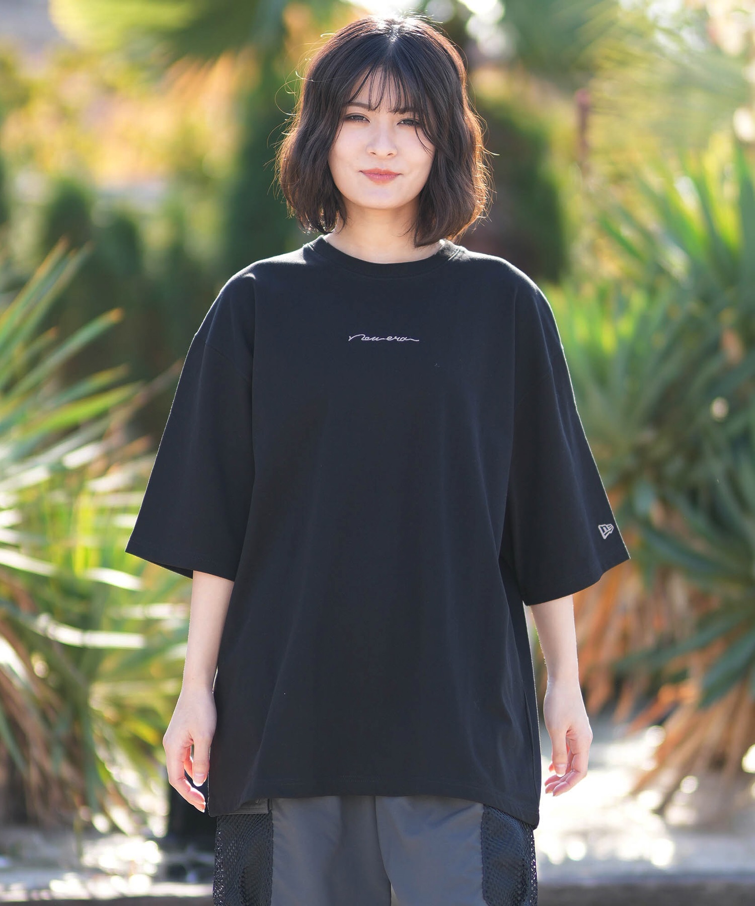 ☆アラインメッド 姿勢矯正シャツ 無地 半袖 フロントジップ M 黒 ナイロン NEW ERA ニューエラ 半袖 Tシャツ メンズ レディース ユニセックス
