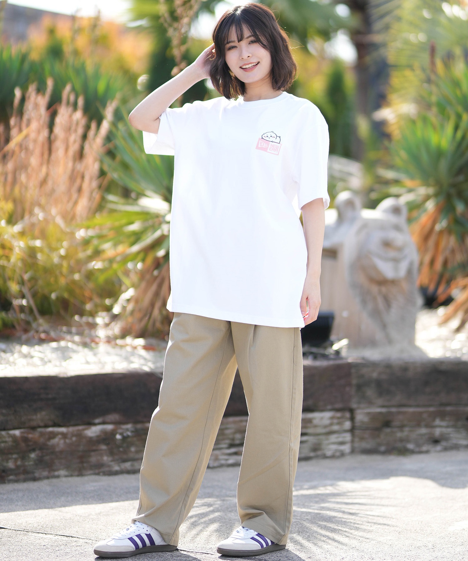 NEW ERA ニューエラ 半袖 Tシャツ レディース ちいかわ・ハチワレ