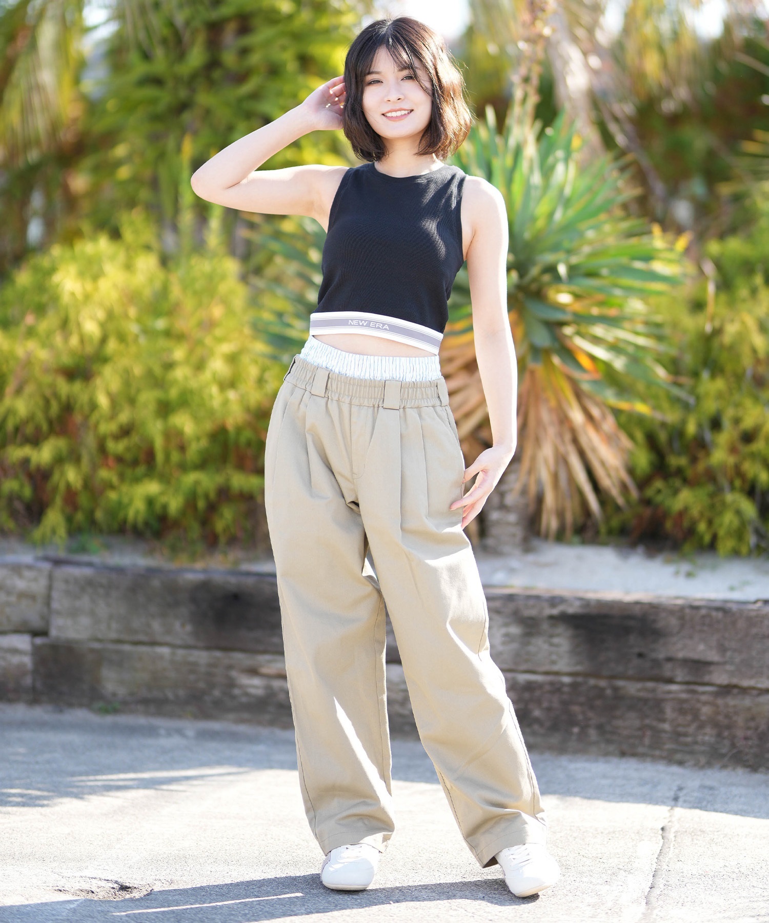 NEW ERA ニューエラ タンクトップ レディース クロップド丈 ショート丈