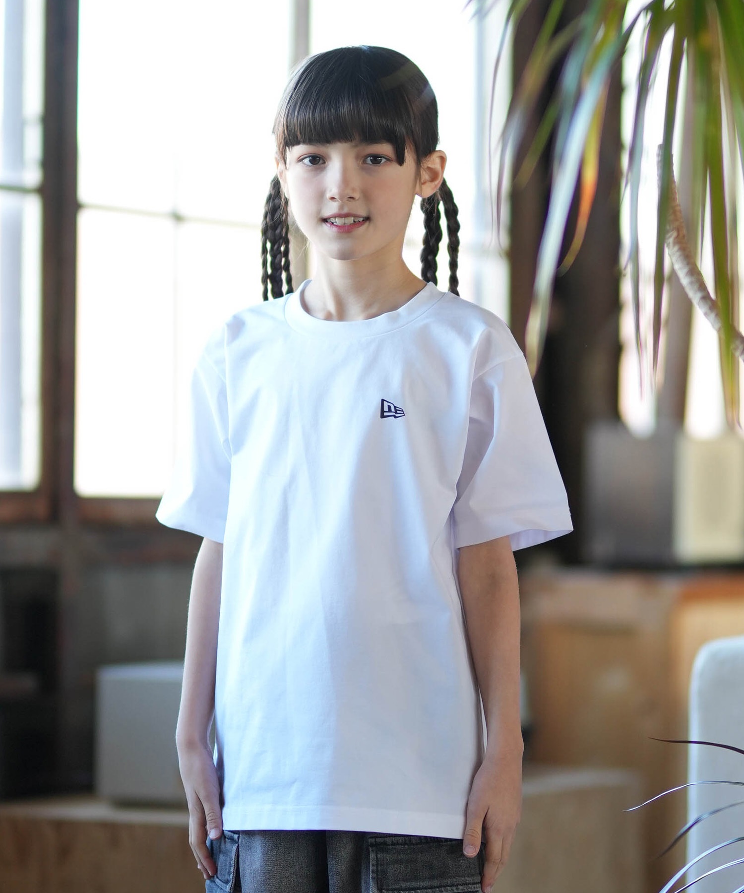 NEW ERA ニューエラ 半袖 Tシャツ キッズ ジュニア 子供 シンプル OD