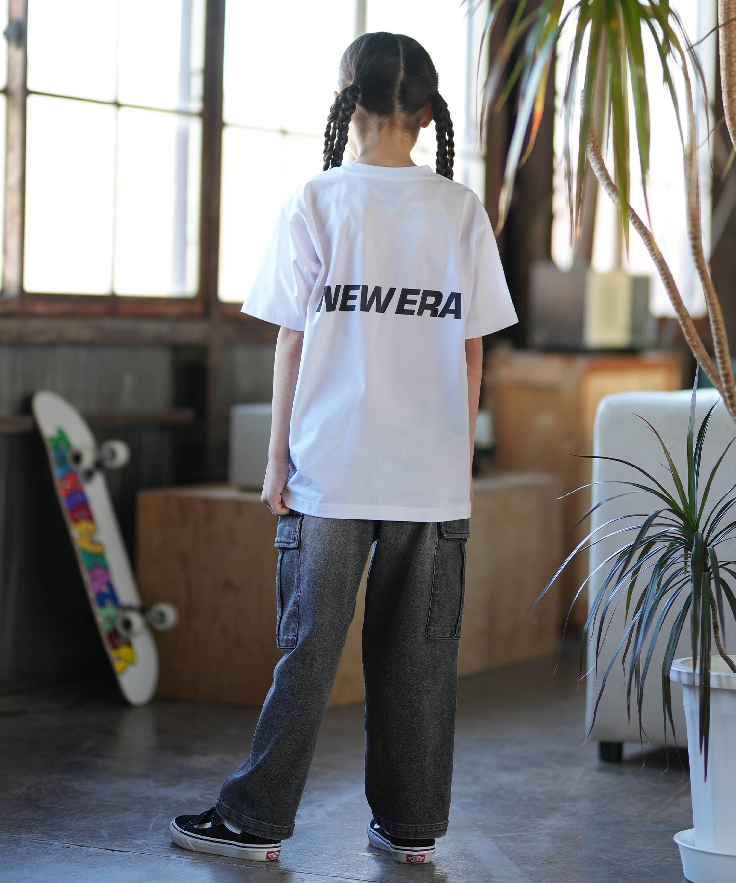 NEW ERA ニューエラ 半袖 Tシャツ キッズ ジュニア 子供 シンプル OD