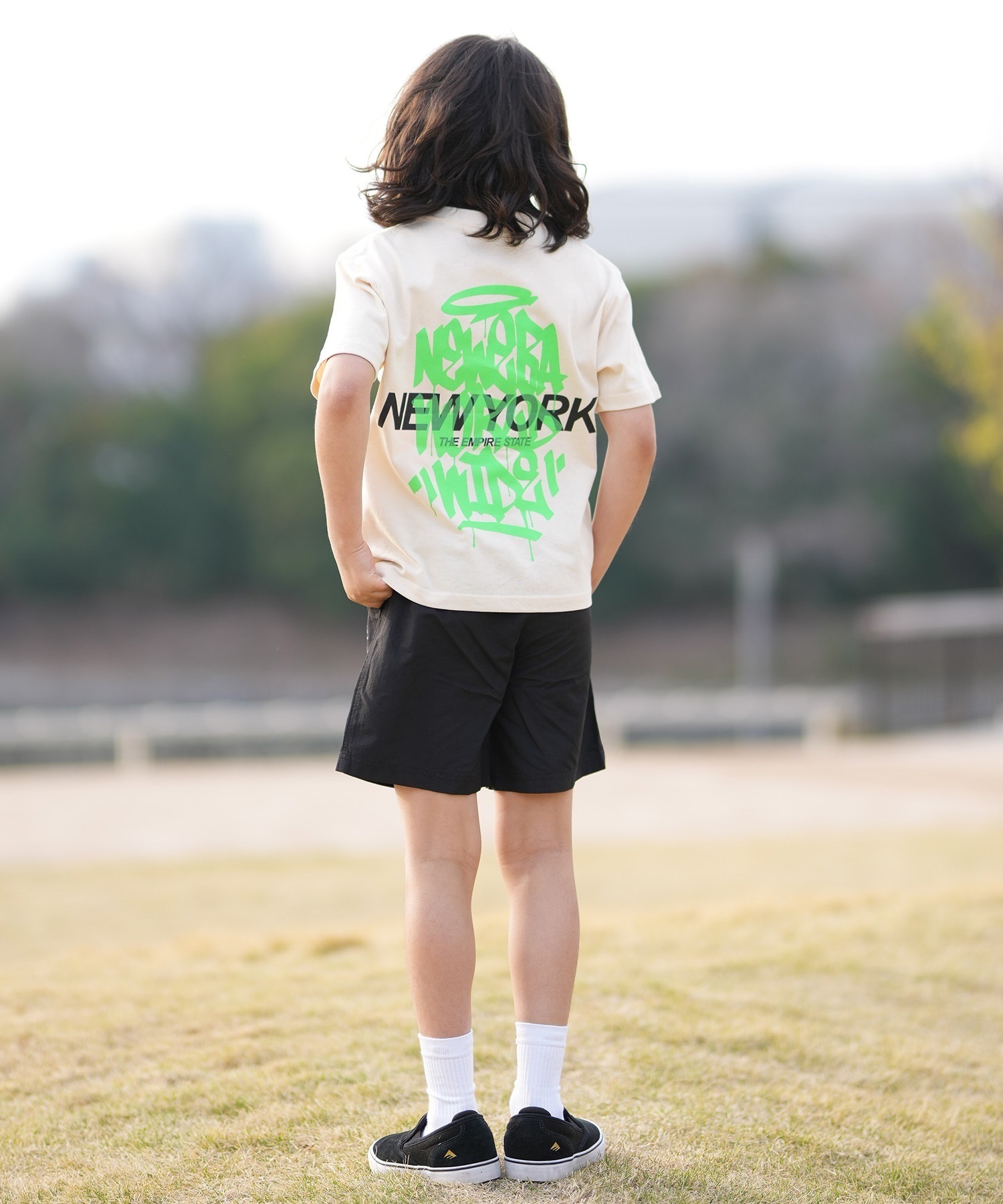 NEW ERA ニューエラ 半袖 Tシャツ キッズ ジュニア 子供 YTH SS CT TEGGING 14865828(CRE-130cm)